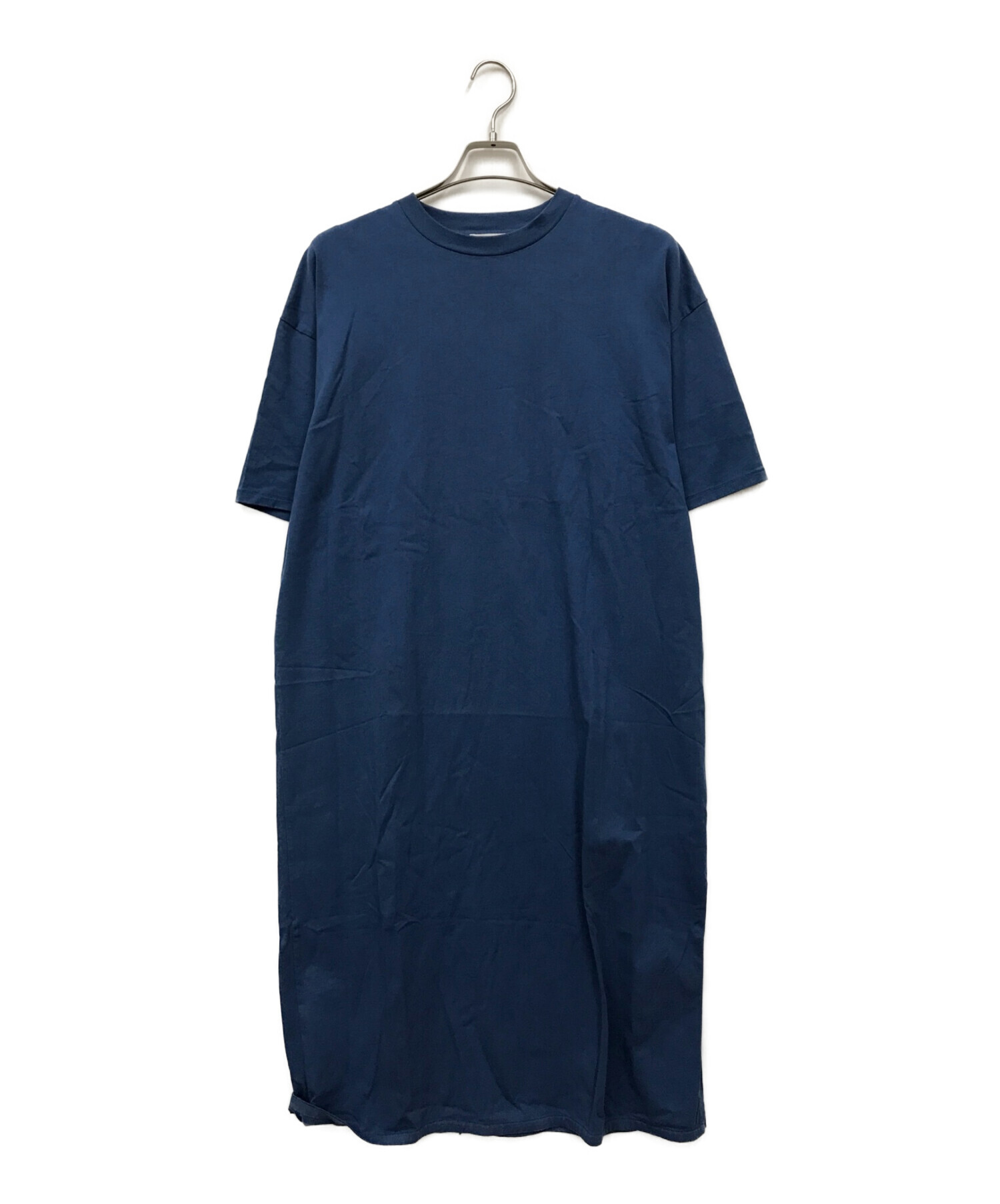 中古・古着通販】ATON (エイトン) Tシャツワンピース ブルー サイズ:02 