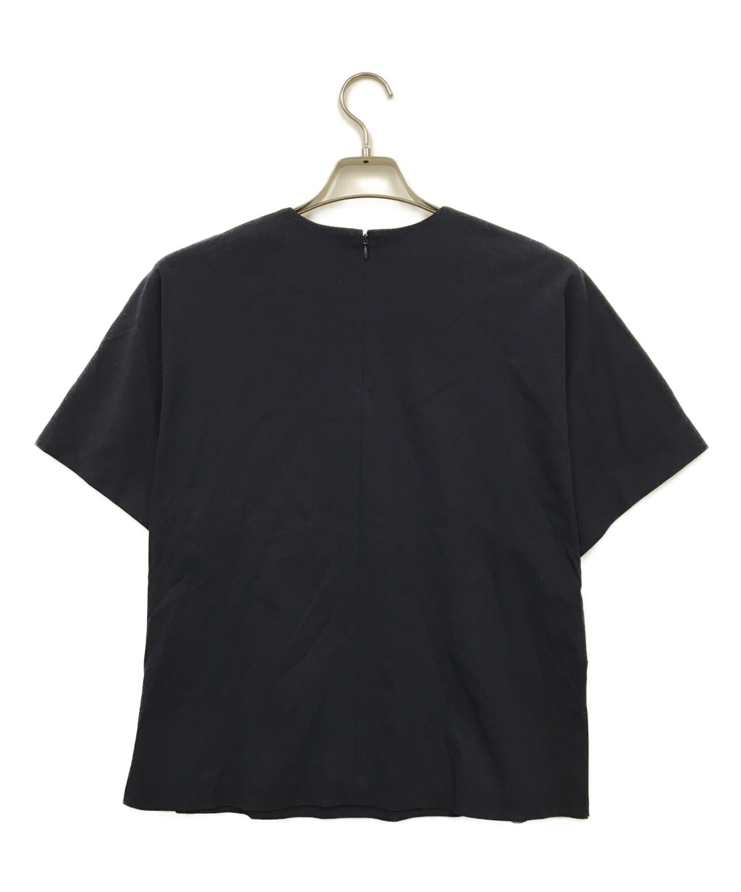 中古・古着通販】ebure (エブール) リボンブラウス ネイビー サイズ:38 