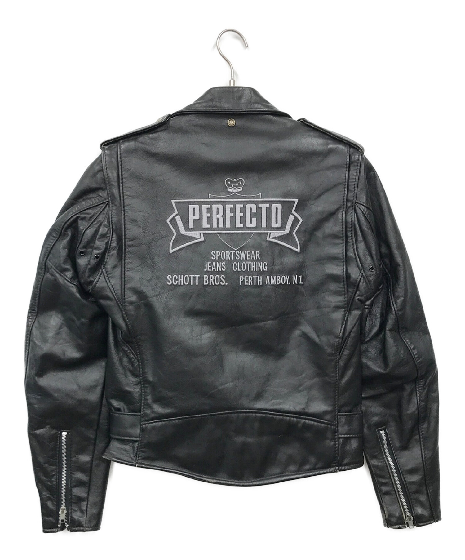 PERFECTO by Schott (パーフェクト バイ ショット) レザーライダースジャケット ブラック サイズ:36