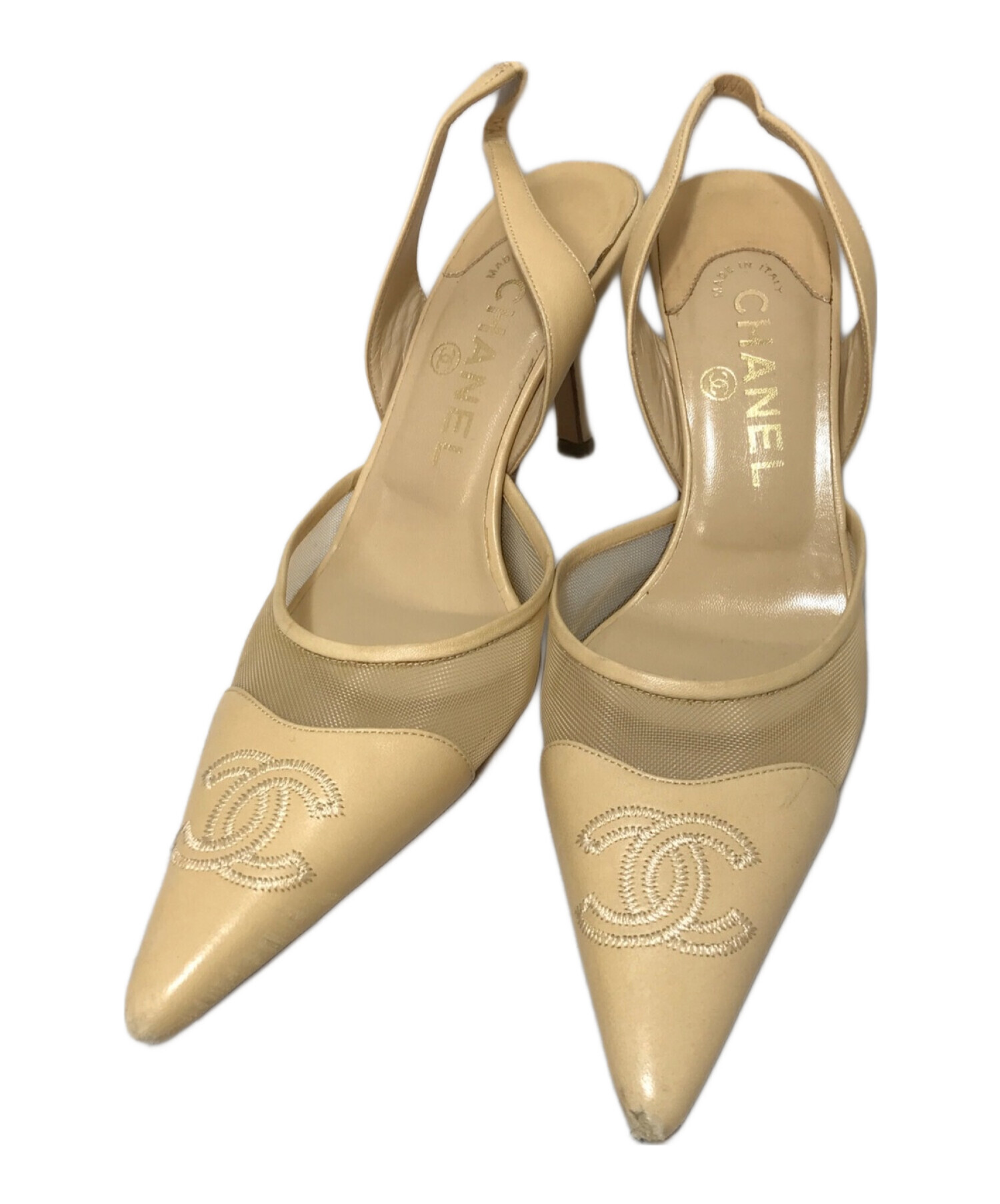 中古・古着通販】CHANEL (シャネル) ココマークミュール ベージュ 