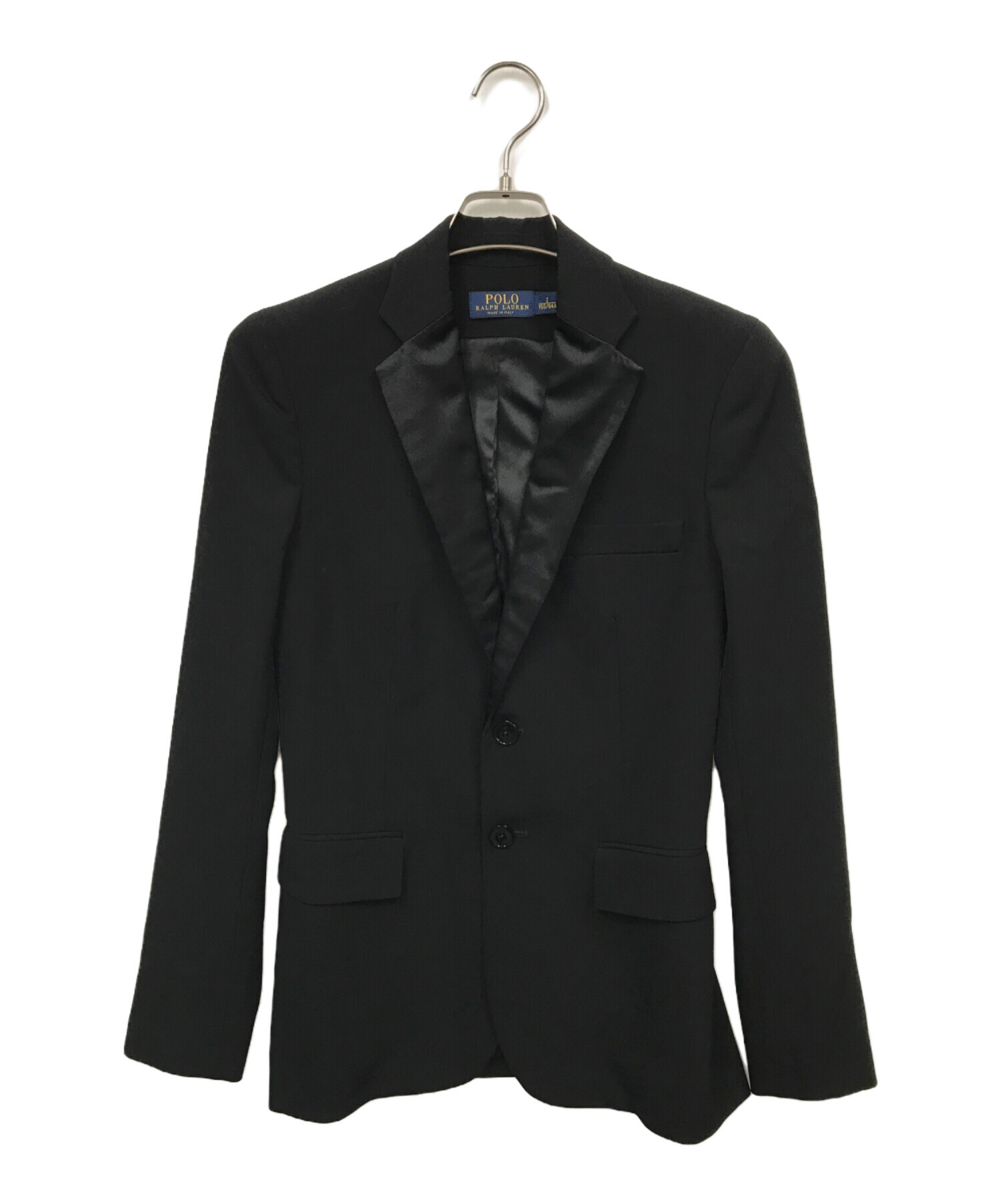 Polo Ralph Lauren 黒 テーラードジャケット サイズ2 ポロラルフローレン テーラードジャケット ブラック サイズ2(M) 刺繍