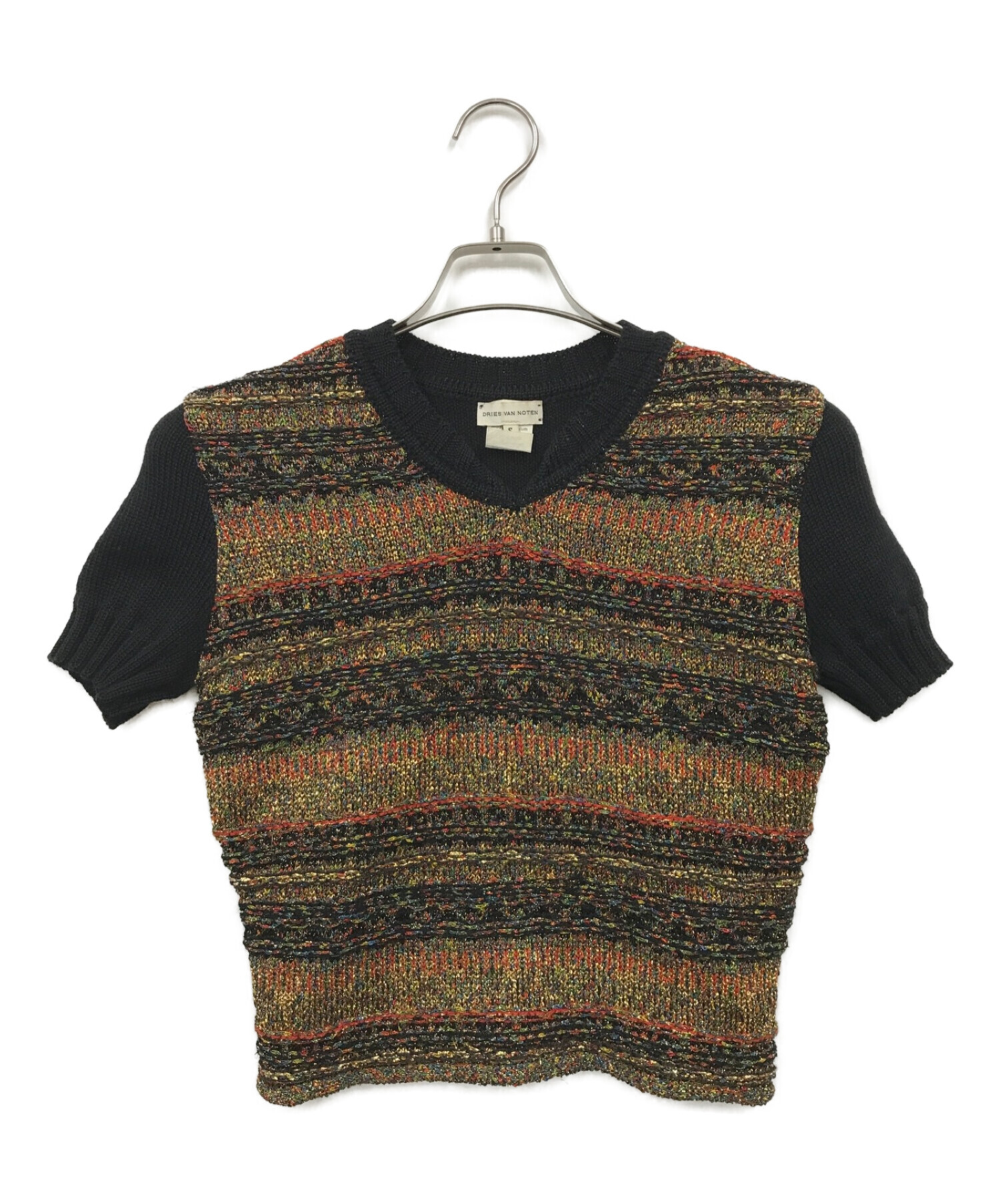 Dries Van Noten 15AW 総柄半袖ニット Dries Van Noten 15AW 総柄半袖ニット