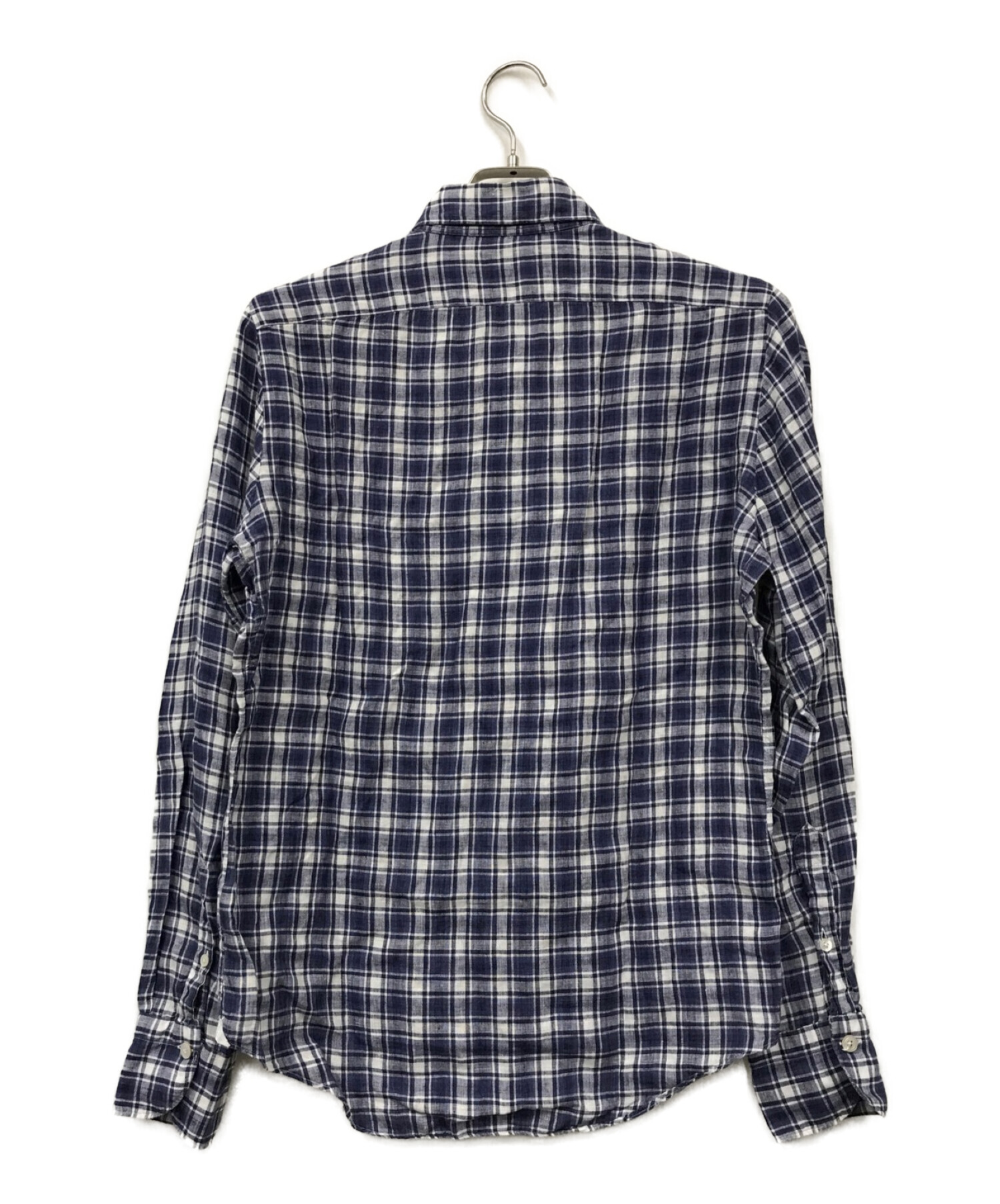 中古・古着通販】finamore (フィナモレ) リネンシャツ ブルー サイズ 