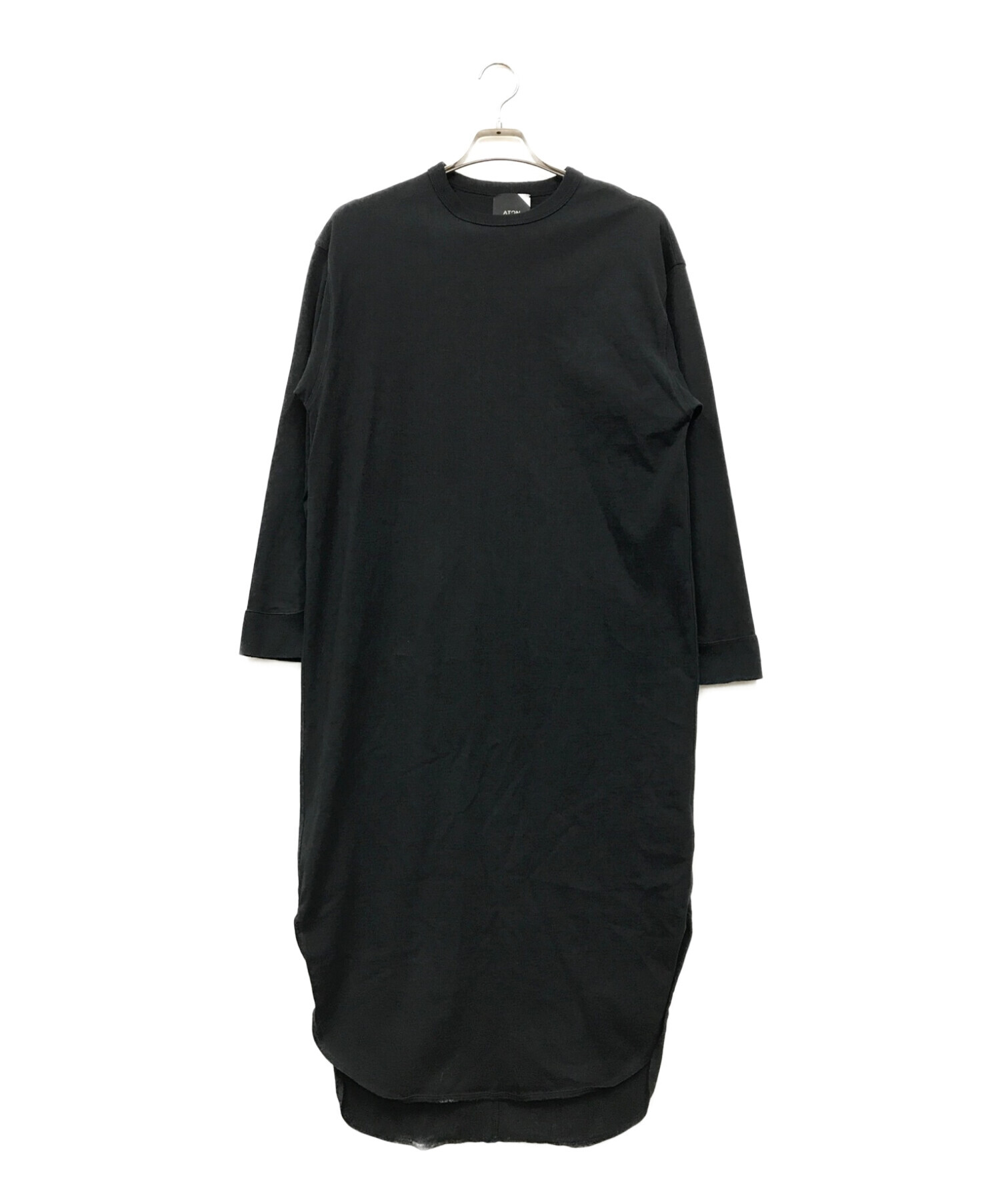 中古・古着通販】ATON (エイトン) カットソーワンピース ブラック 