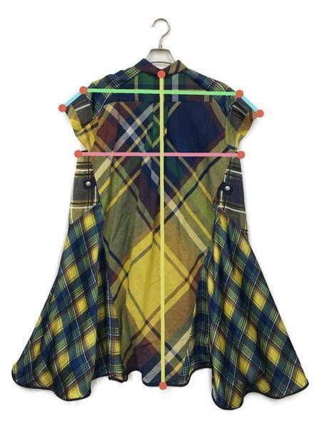 中古・古着通販】sacai (サカイ) チェック切替シャツワンピース 