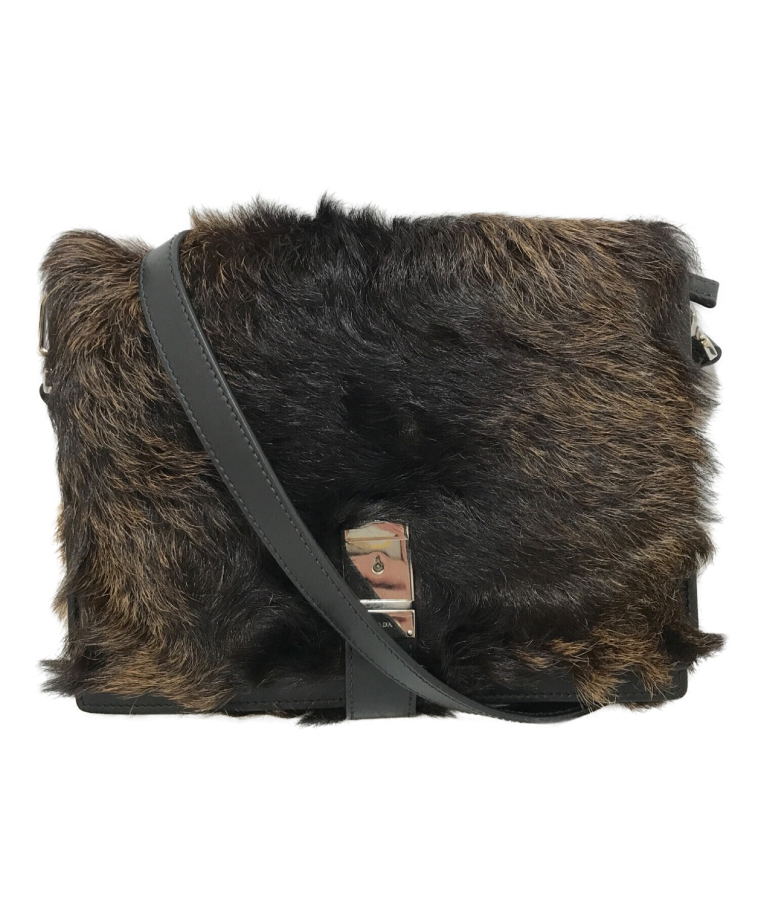中古・古着通販】PRADA (プラダ) ゴートファーショルダーバッグ 