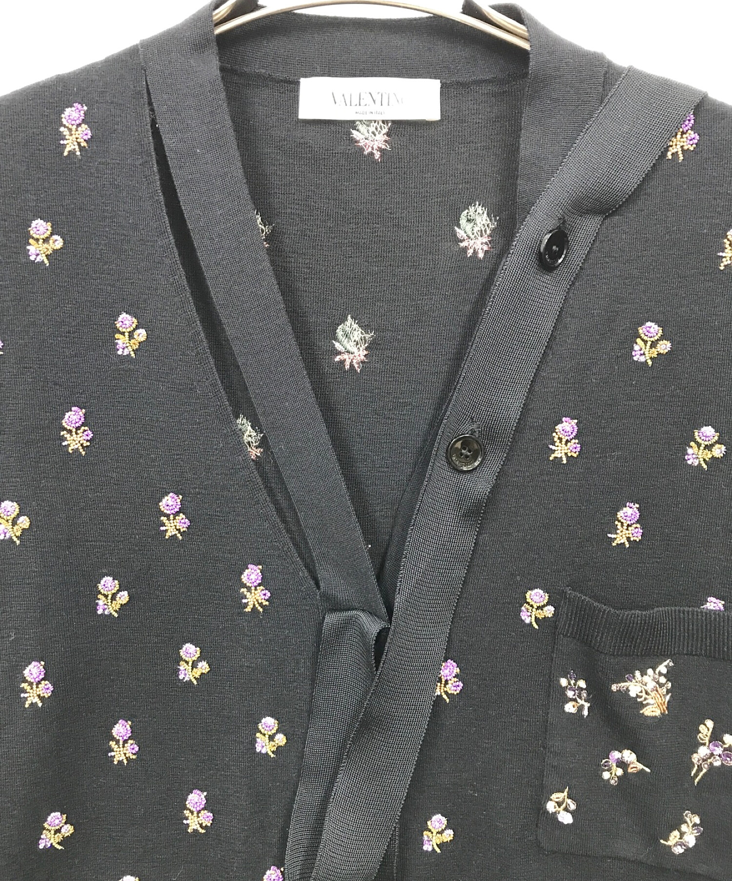 中古・古着通販】VALENTINO (ヴァレンティノ) ビジュー付カシミヤ 