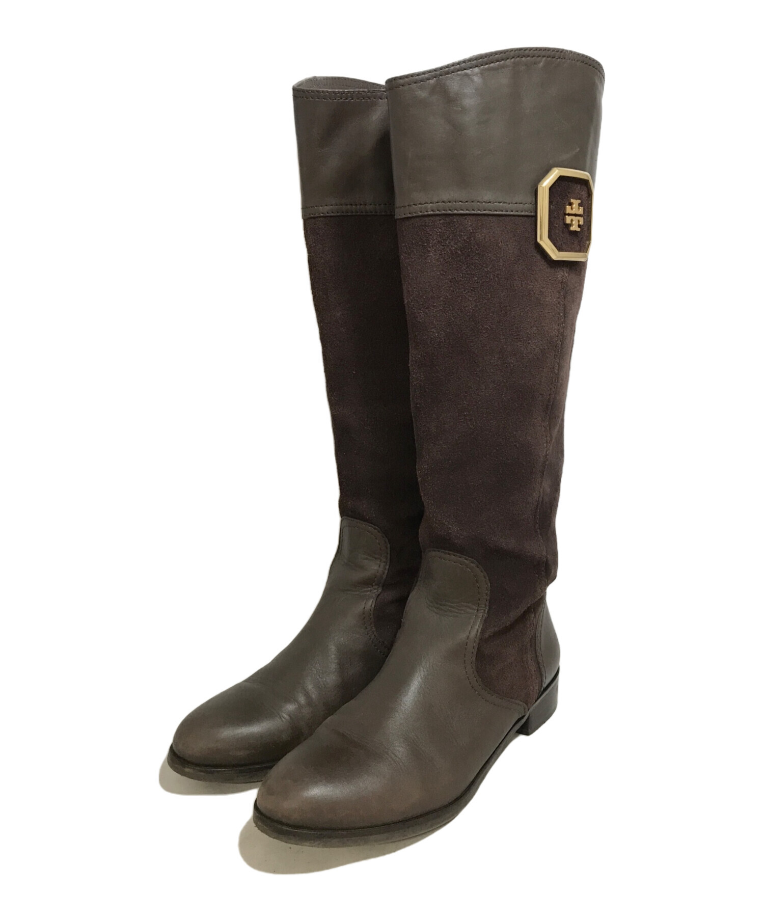 TORY BURCH トリーバーチ ロングブーツ スエード 61/2 ボルドー 