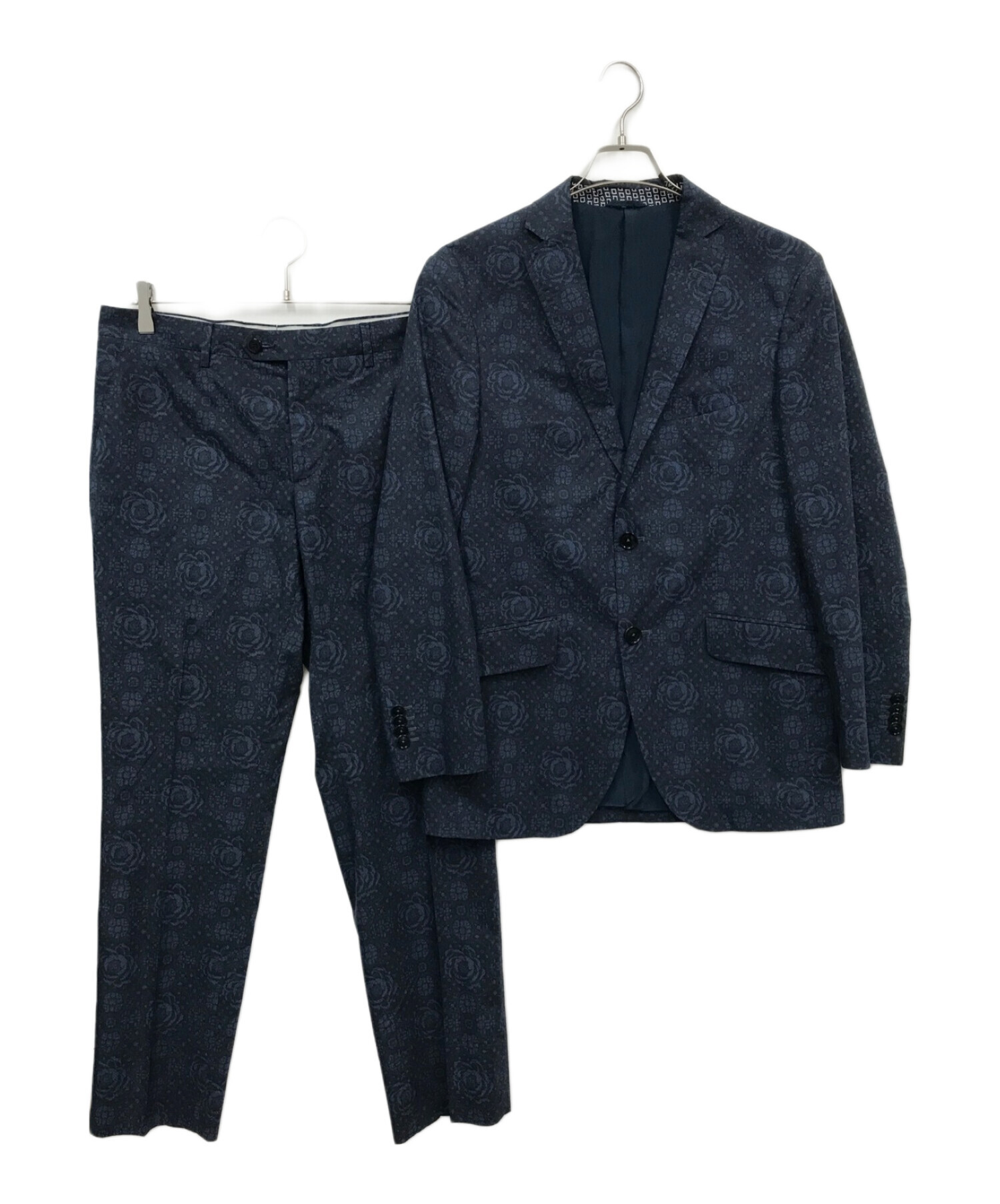 中古・古着通販】ETRO (エトロ) セットアップスーツ ネイビー サイズ 