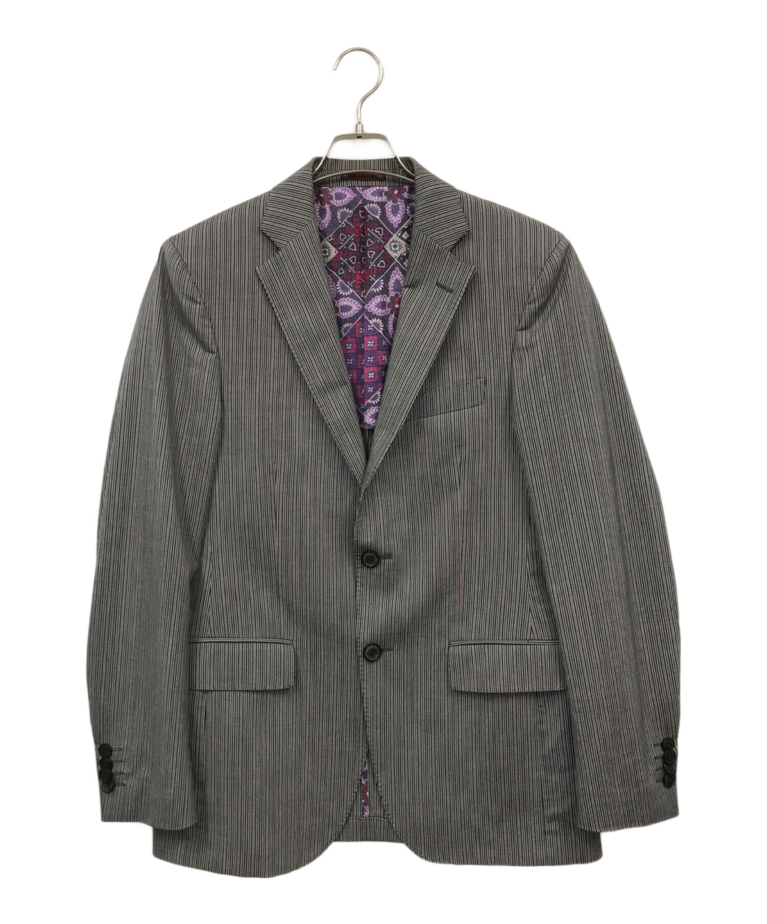 中古・古着通販】ETRO (エトロ) セットアップスーツ グレー サイズ:48 