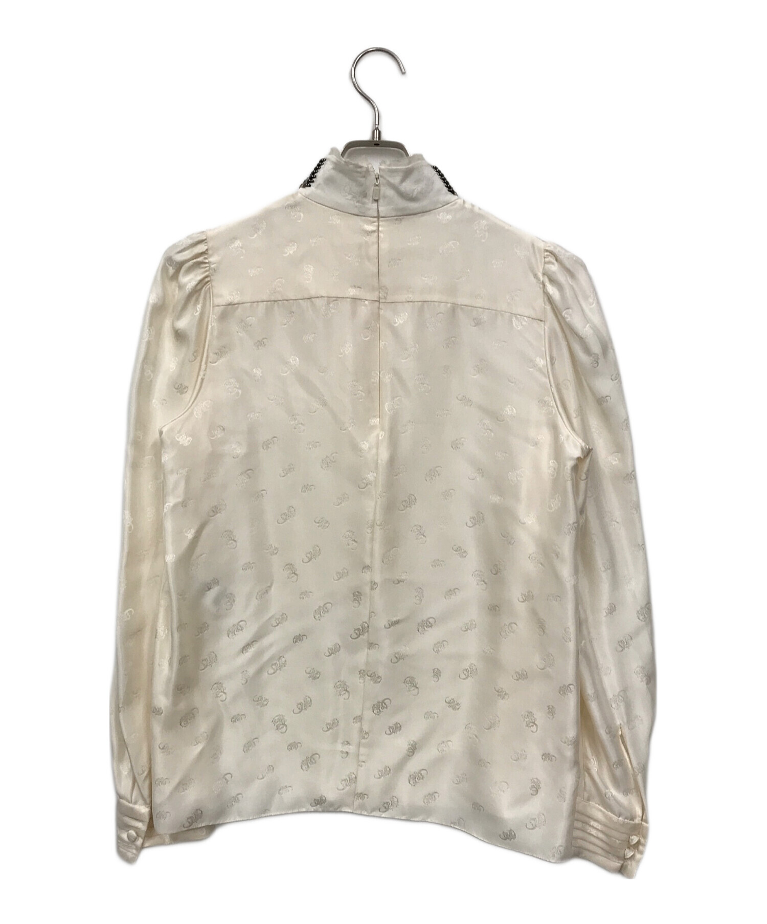 中古・古着通販】Chloe (クロエ) 装飾シルクブラウス ベージュ サイズ 