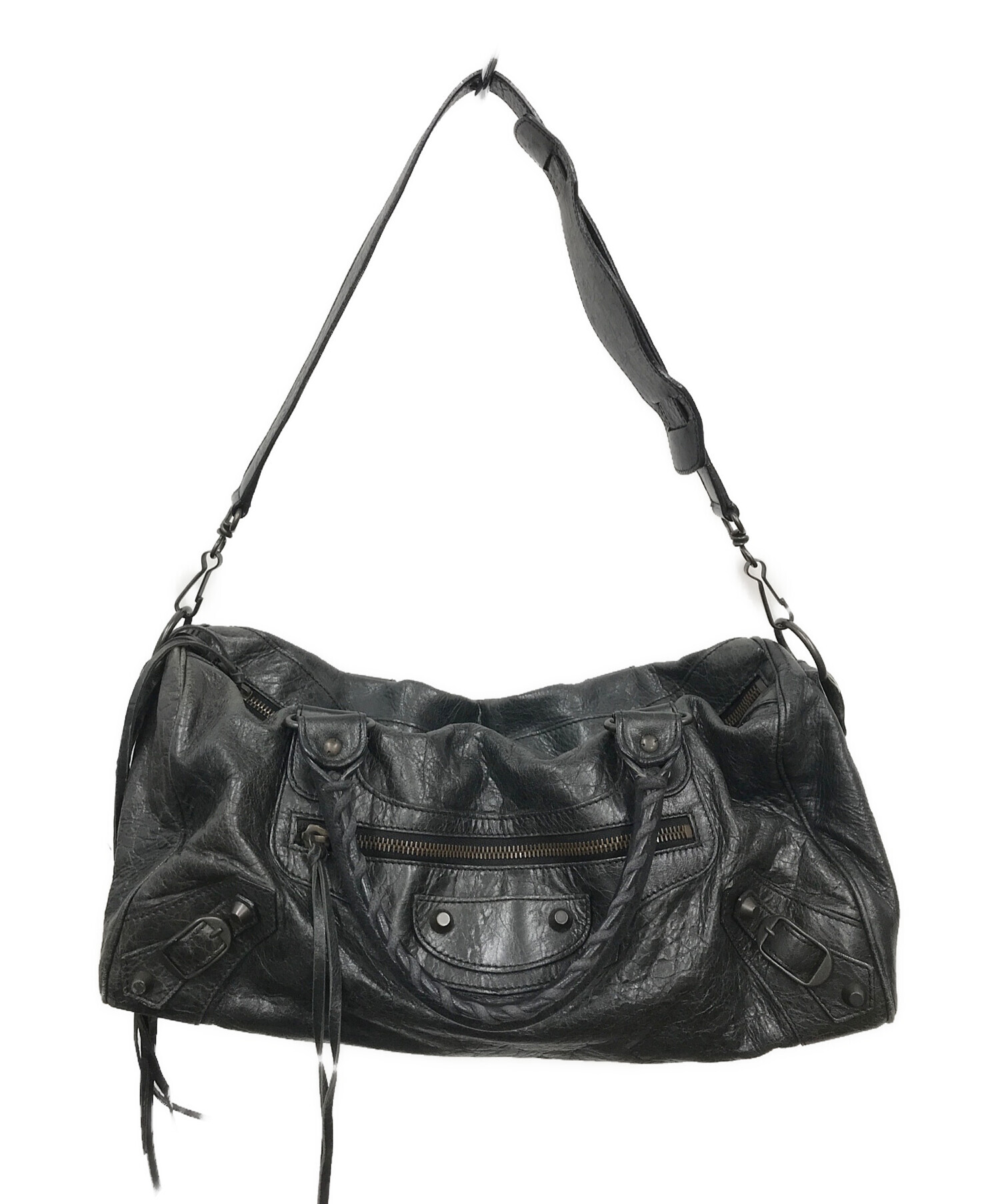 バレンシアガ/ツィギー ザ ツィギー ボストンバッグ グレー 128523