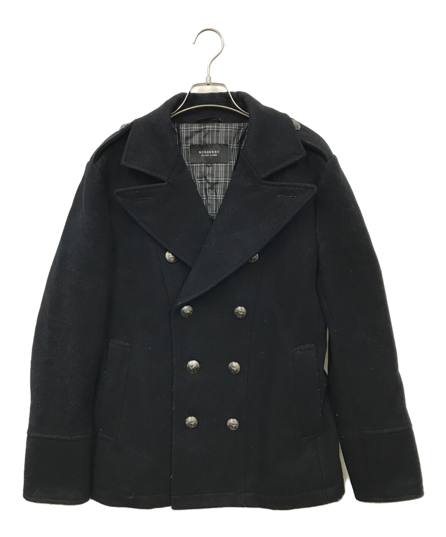 美品○BURBERRY BLACK LABEL バーバリーブラックレーベル ダブル