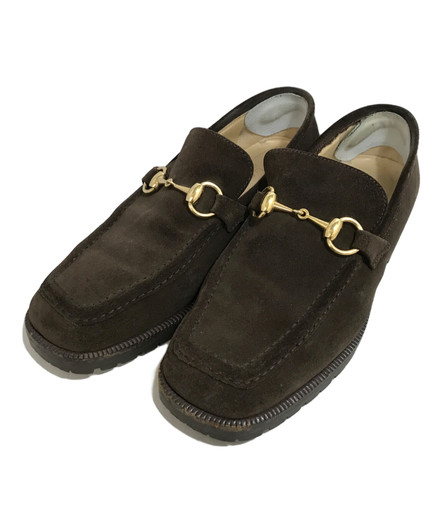 GUCCI黒スエードローファー 金具付き GUCCI黒スエードローファー 金具付き