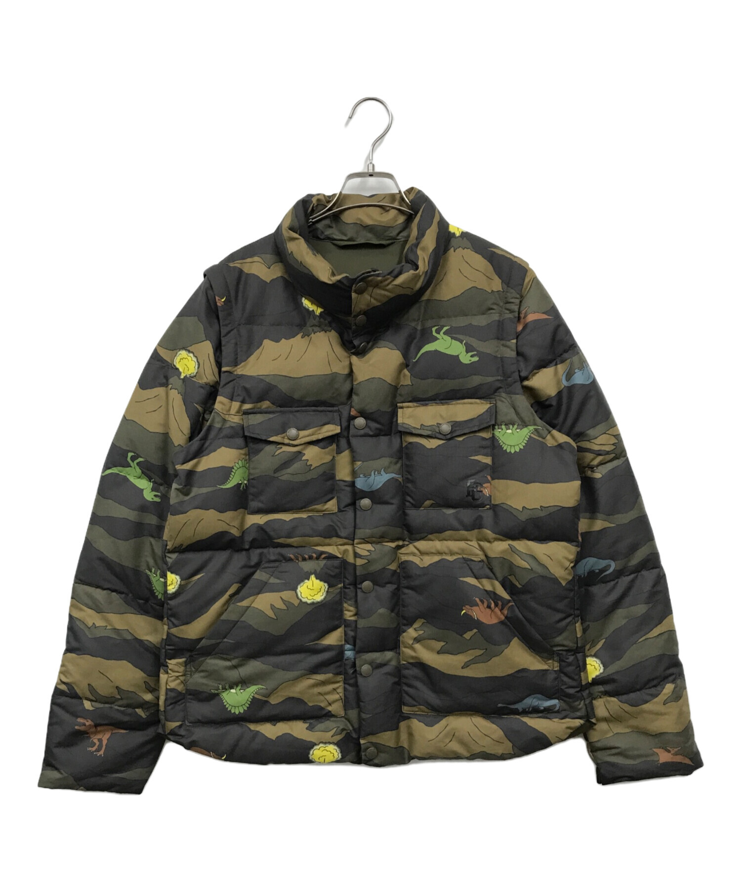 パーリーゲイツダウンジャケット5 メンズカモフラブルゾン中綿