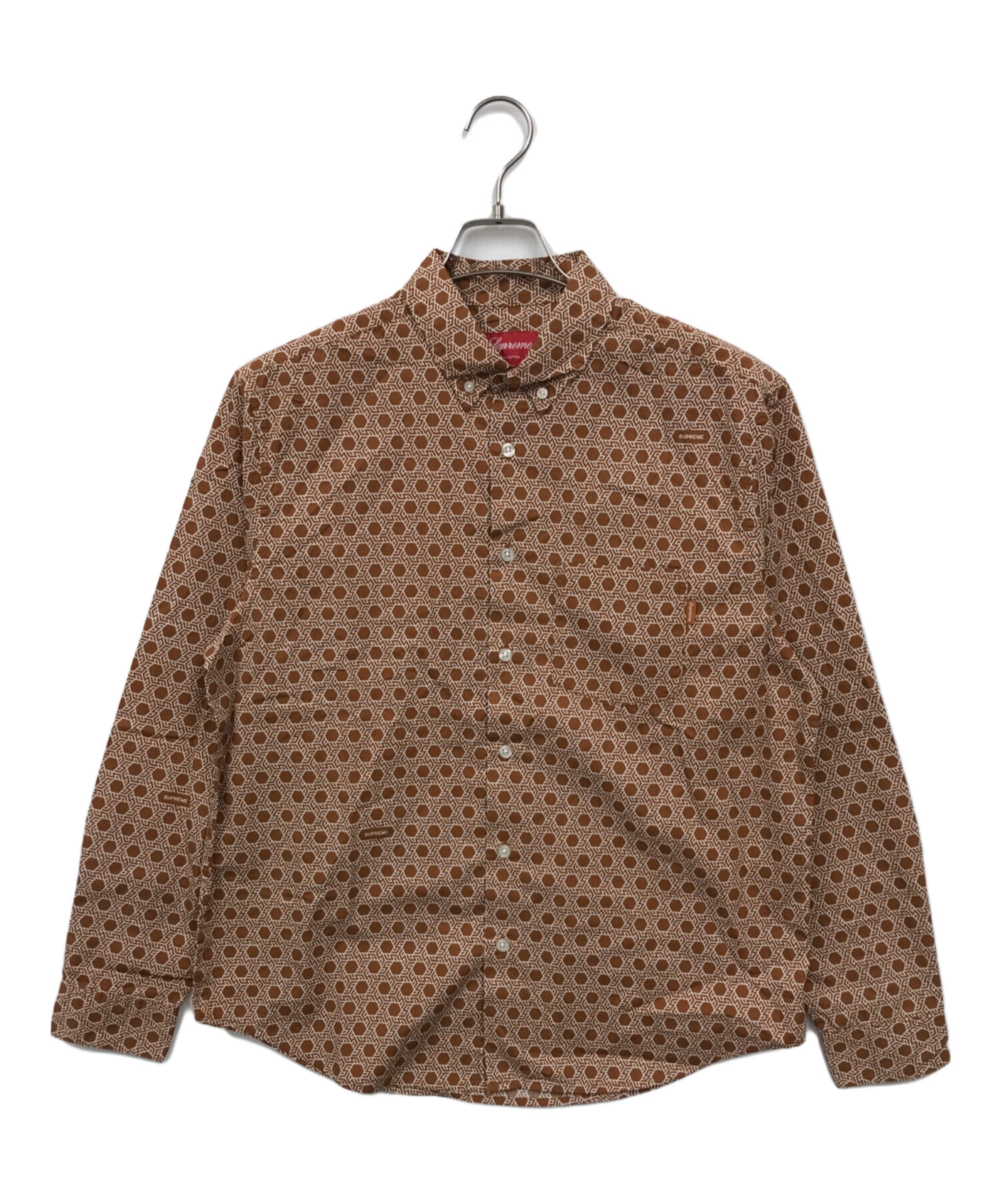 中古・古着通販】SUPREME (シュプリーム) モノグラムシャツ オレンジ  
