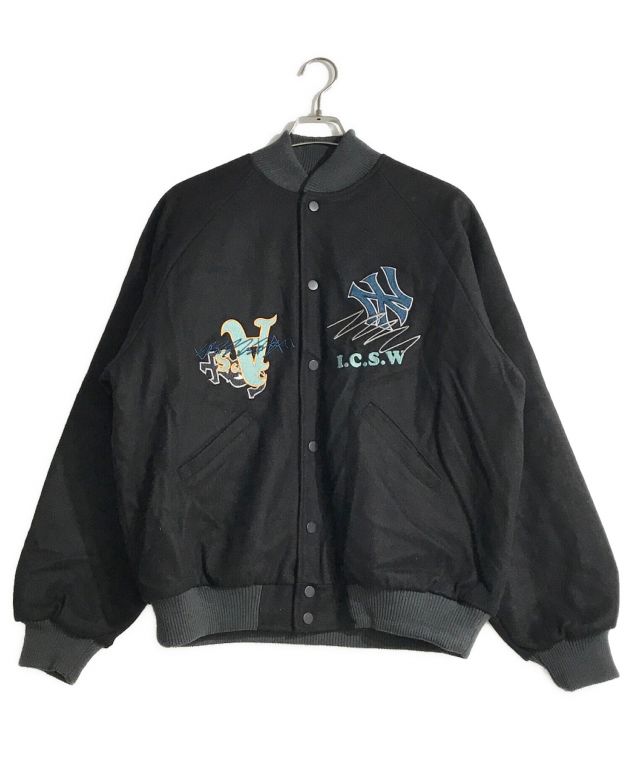 中古・古着通販】genzai (ゲンザイ) スタジャン ブラック サイズ:M 
