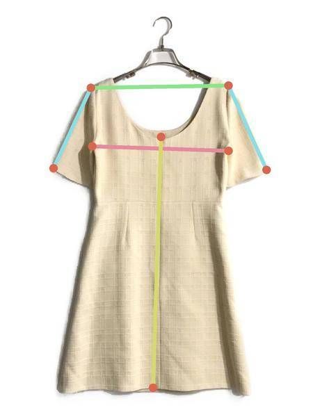中古・古着通販】GUCCI (グッチ) ツイードミニドレス アイボリー 