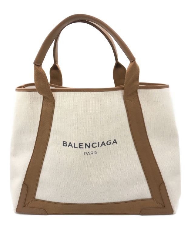BALENCIAGA バレンシアガ ネイビーカバス キャンバス レザー リュック