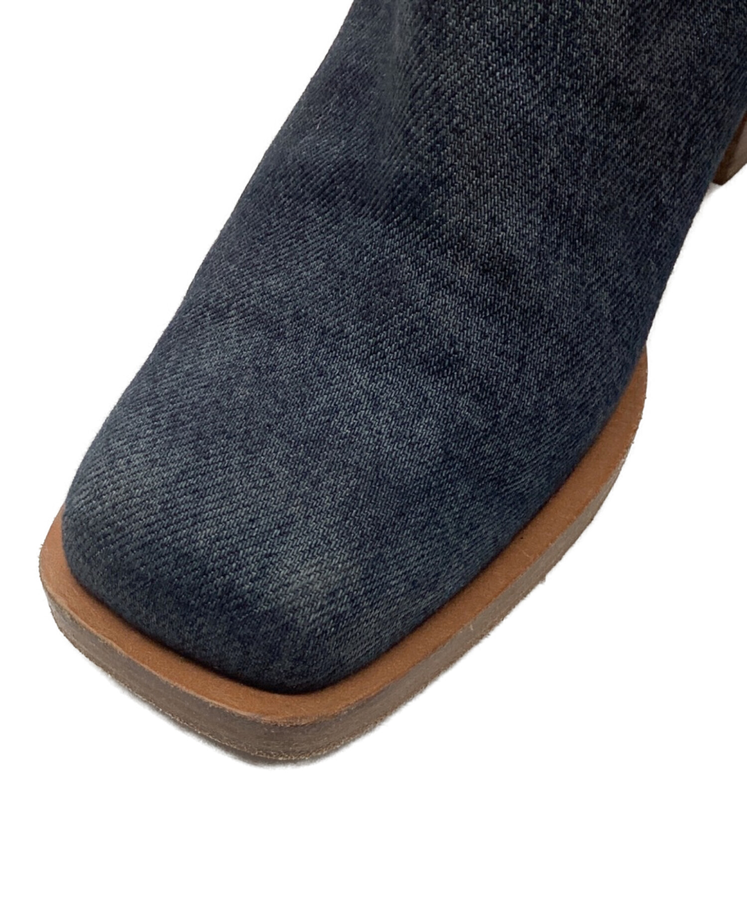 美品✨️シャネル デニム風 ロングブーツ 36 23cm キャンバス 