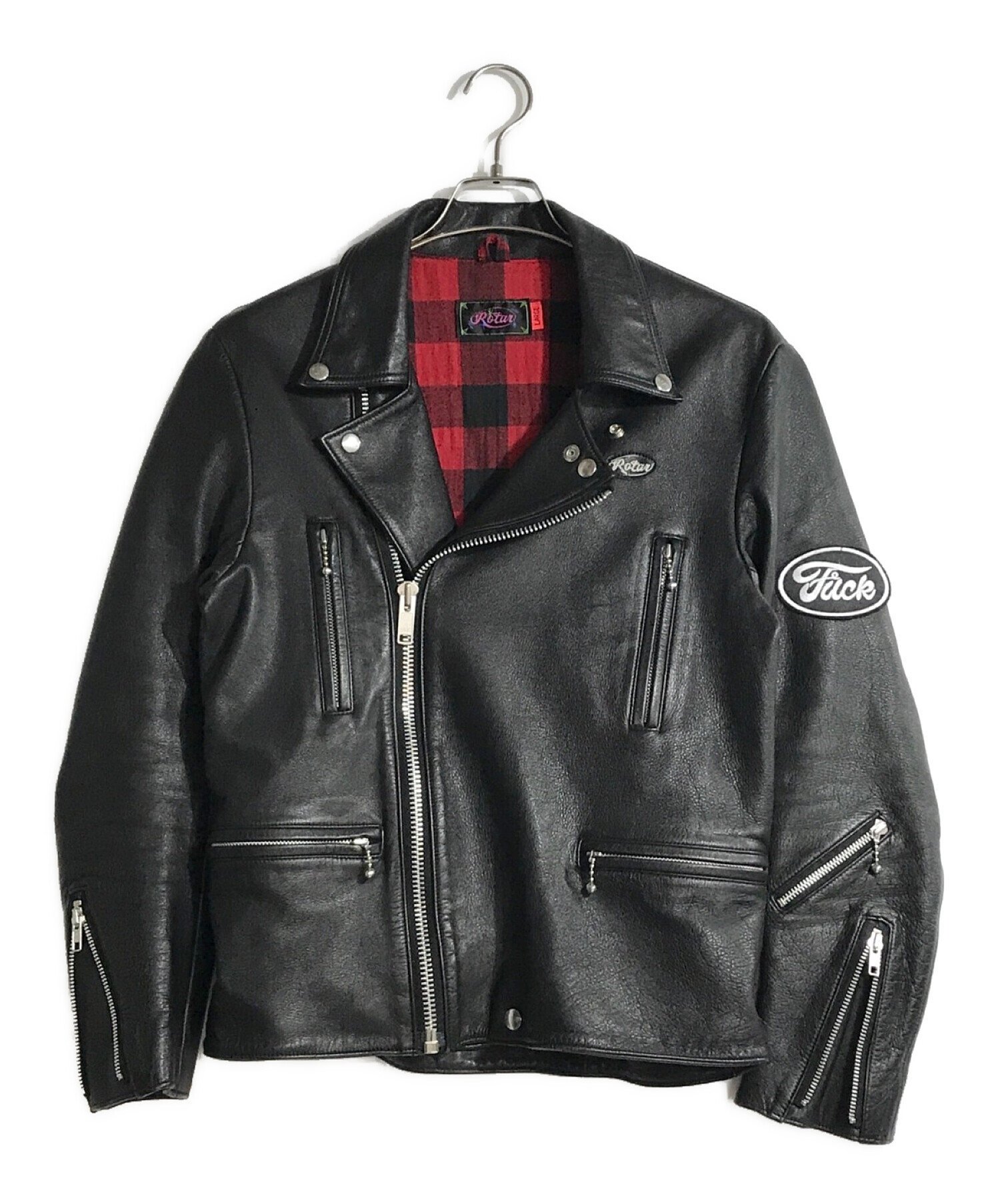 ROTAR ライダース　Mサイズ　ブラック　黒 美品 ROTAR 革ジャン ライダース RIDERS Single / /シングル メンズ