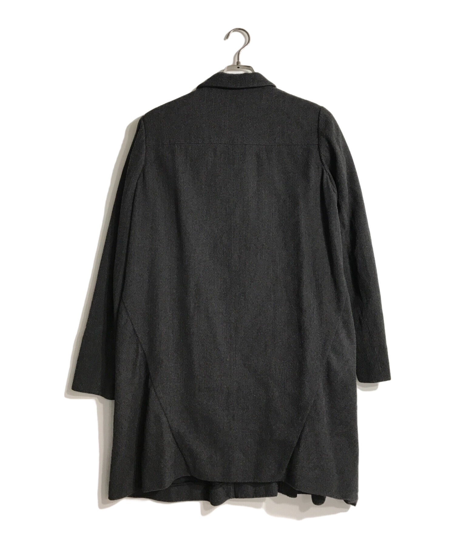 中古・古着通販】MIU MIU (ミュウミュウ) Aラインロングコート グレー 