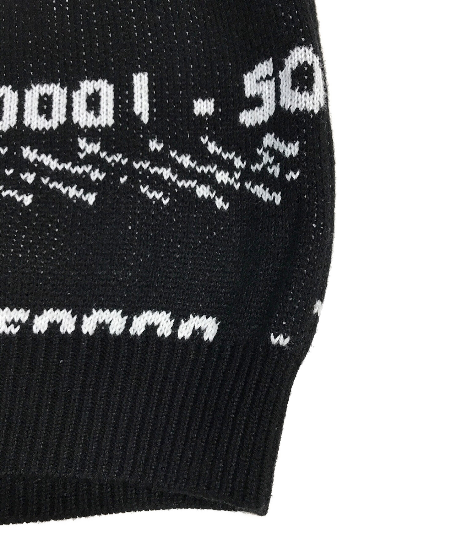 TIGHTBOOTH PRODUCTION (タイトブースプロダクション) デザインニットセーター ブラック サイズ:XL