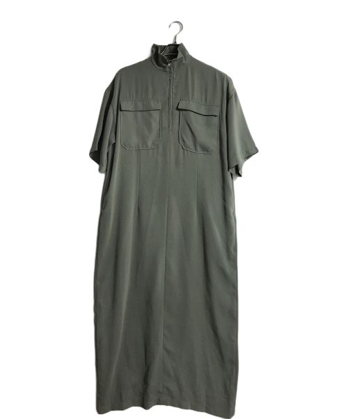 美品 CLANE 難い クラネ ベルテッドロングミリタリーワンピース ネイビー