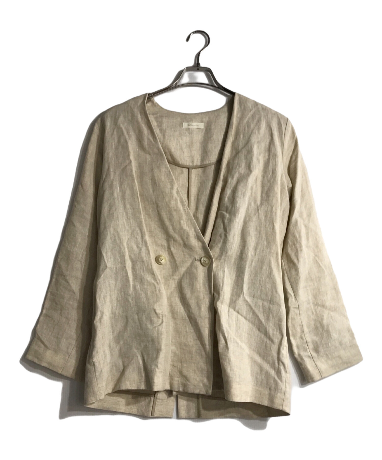 中古・古着通販】Loungedress (ラウンジドレス) ノーカラーリネン 