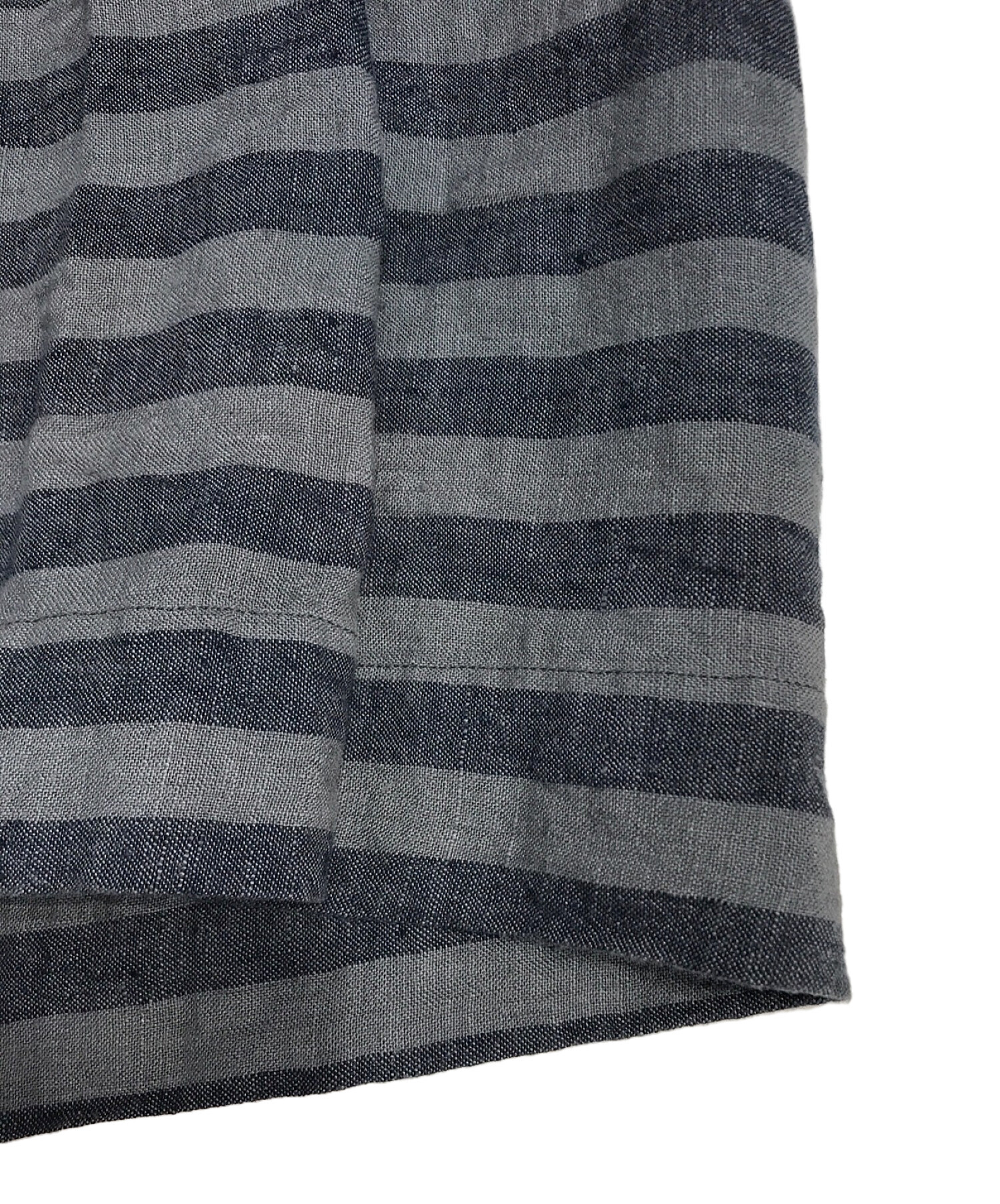 MAGALI マガリ ストライプリネン ファーマースカート｜スカート 