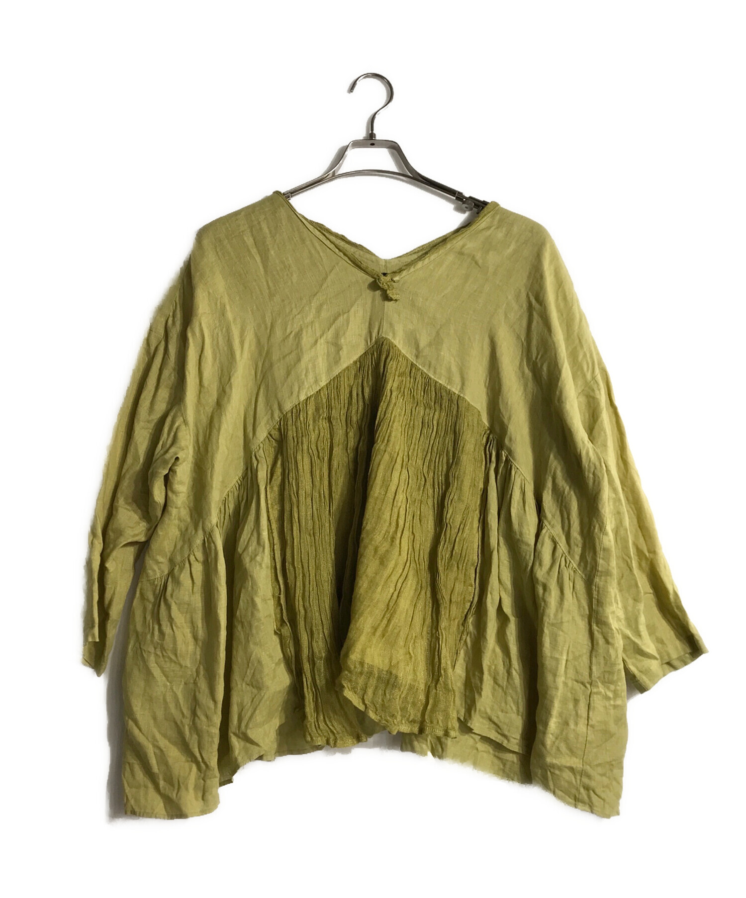 中古・古着通販】pas de calais (パドカレ) リネン植物染めブラウス 