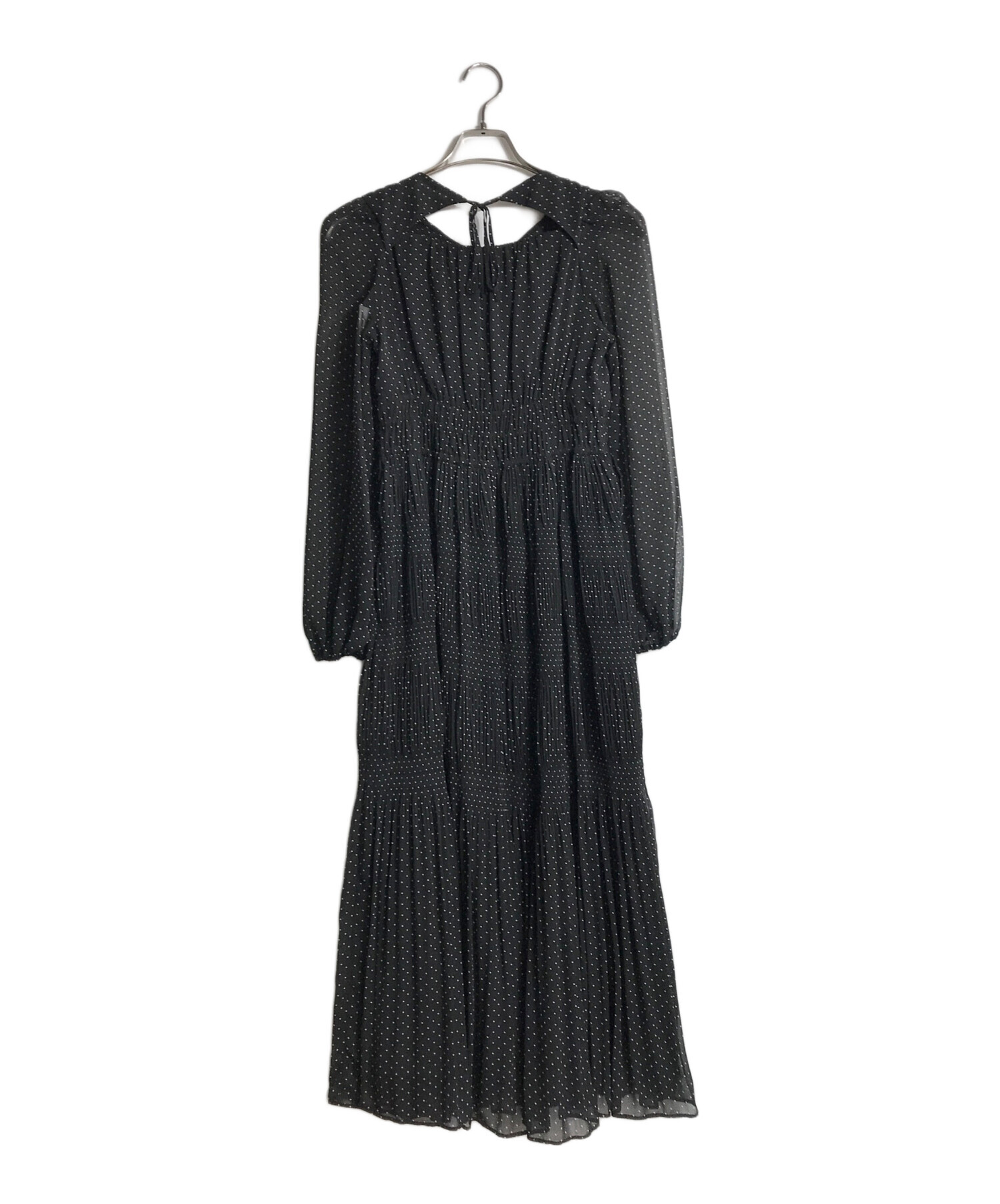 Her lip to Pleated Long Dress brown-s｜ファッション