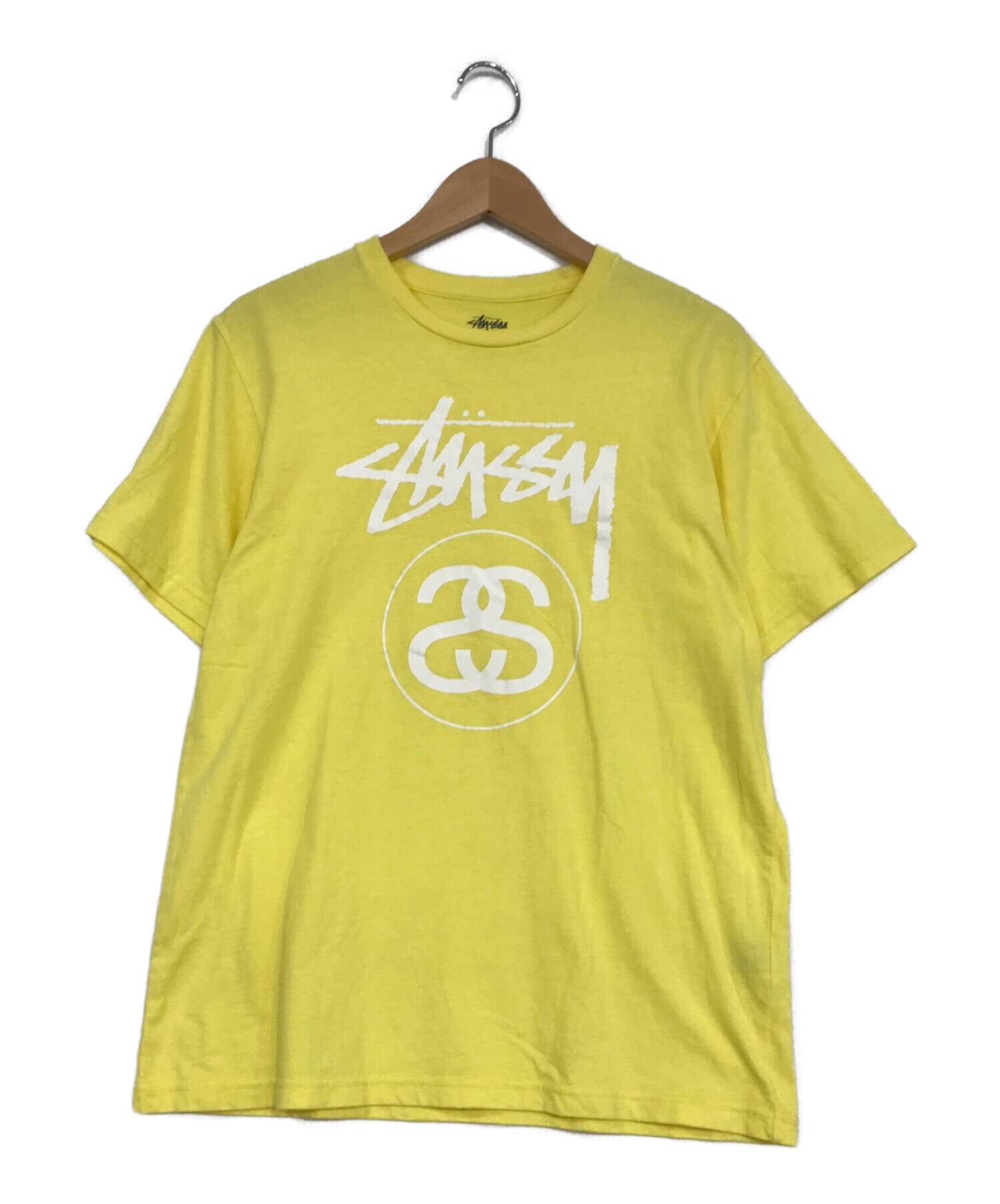 stussy (ステューシー) プリントTシャツ イエロー サイズ:SIZE　M