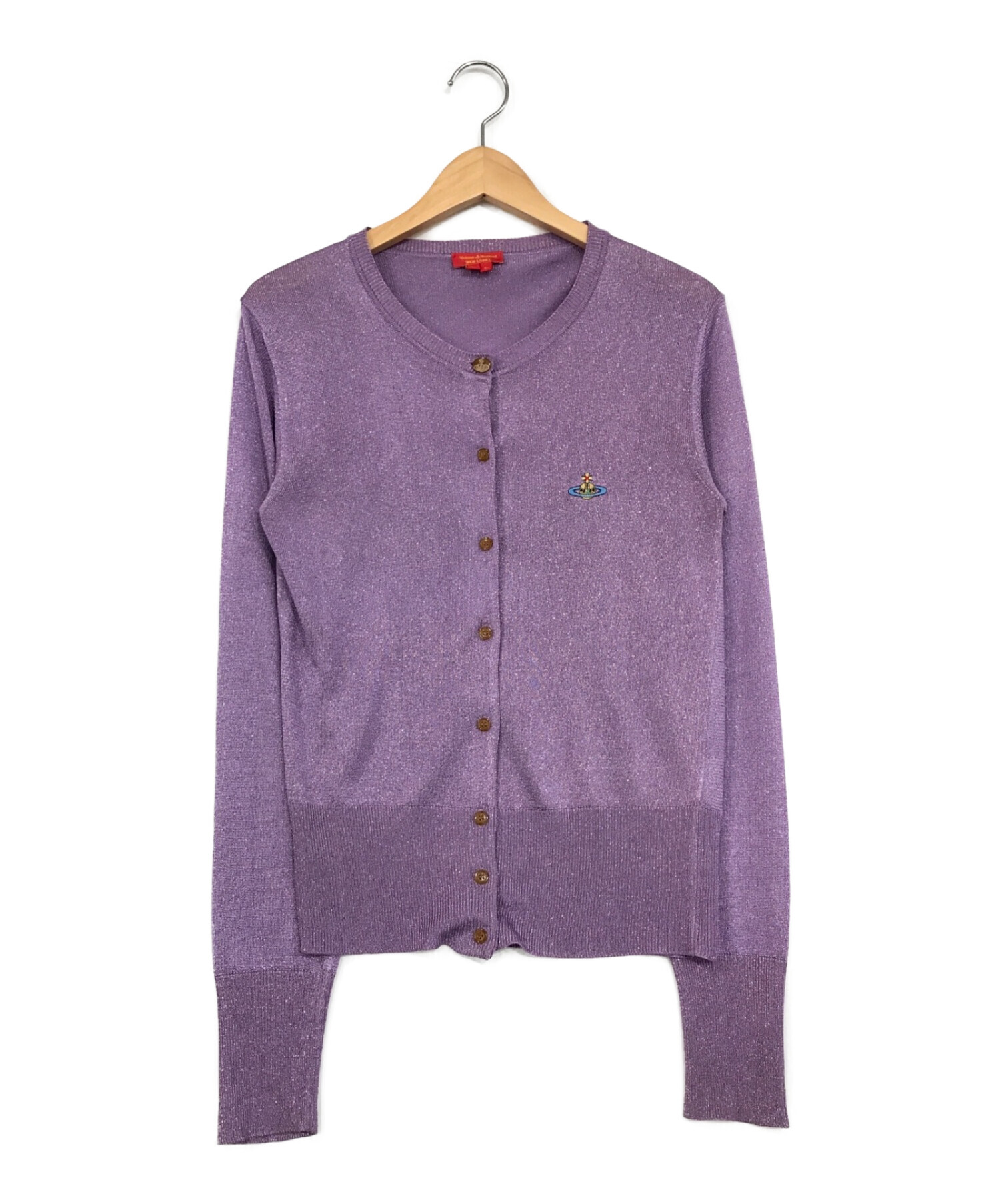 ヴィヴィアンウエストウッドレッドレーベル カーディガン L パープル