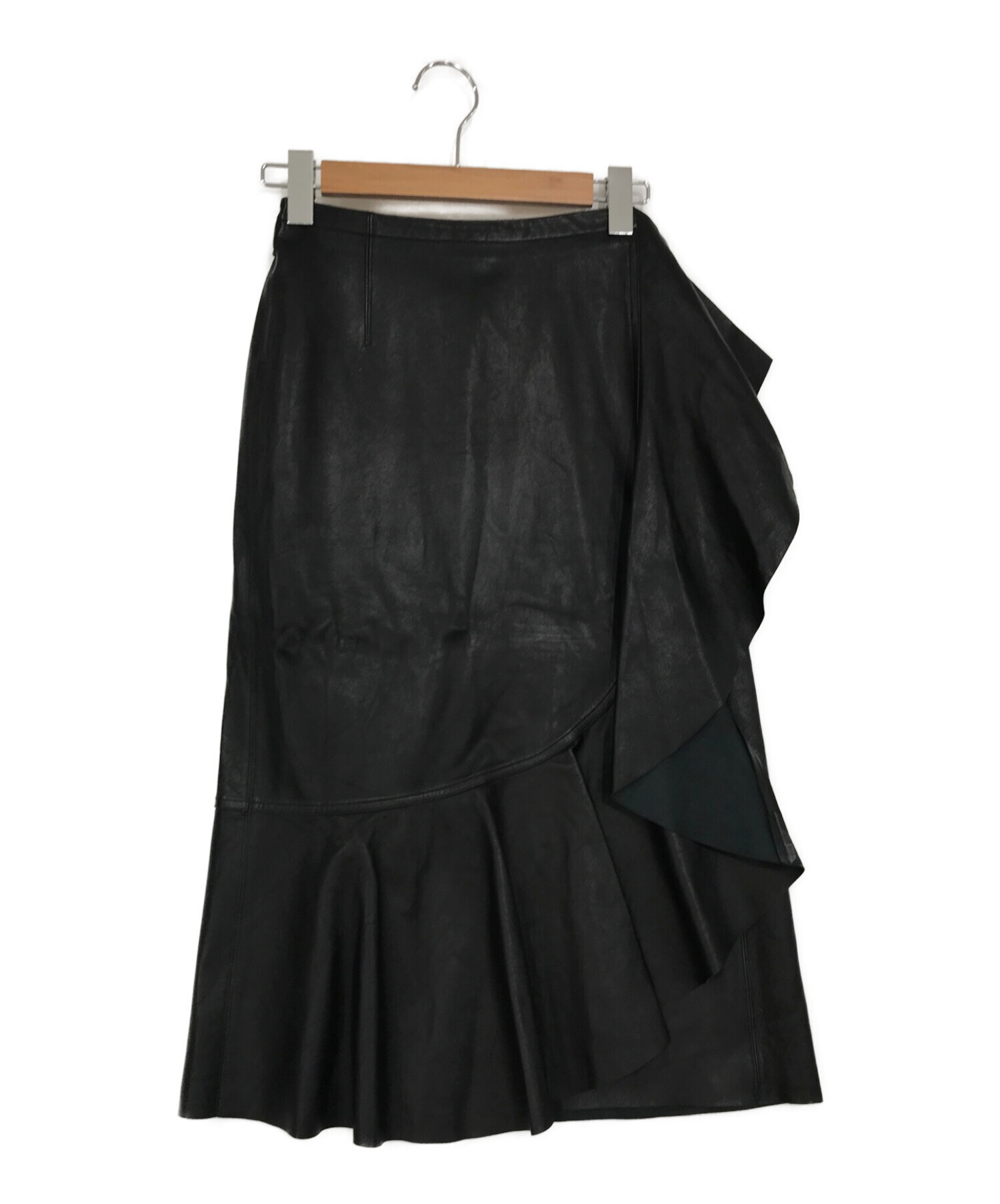 HELMUT LANG (ヘルムートラング) ラップスカート ブラック サイズ:SIZE　S