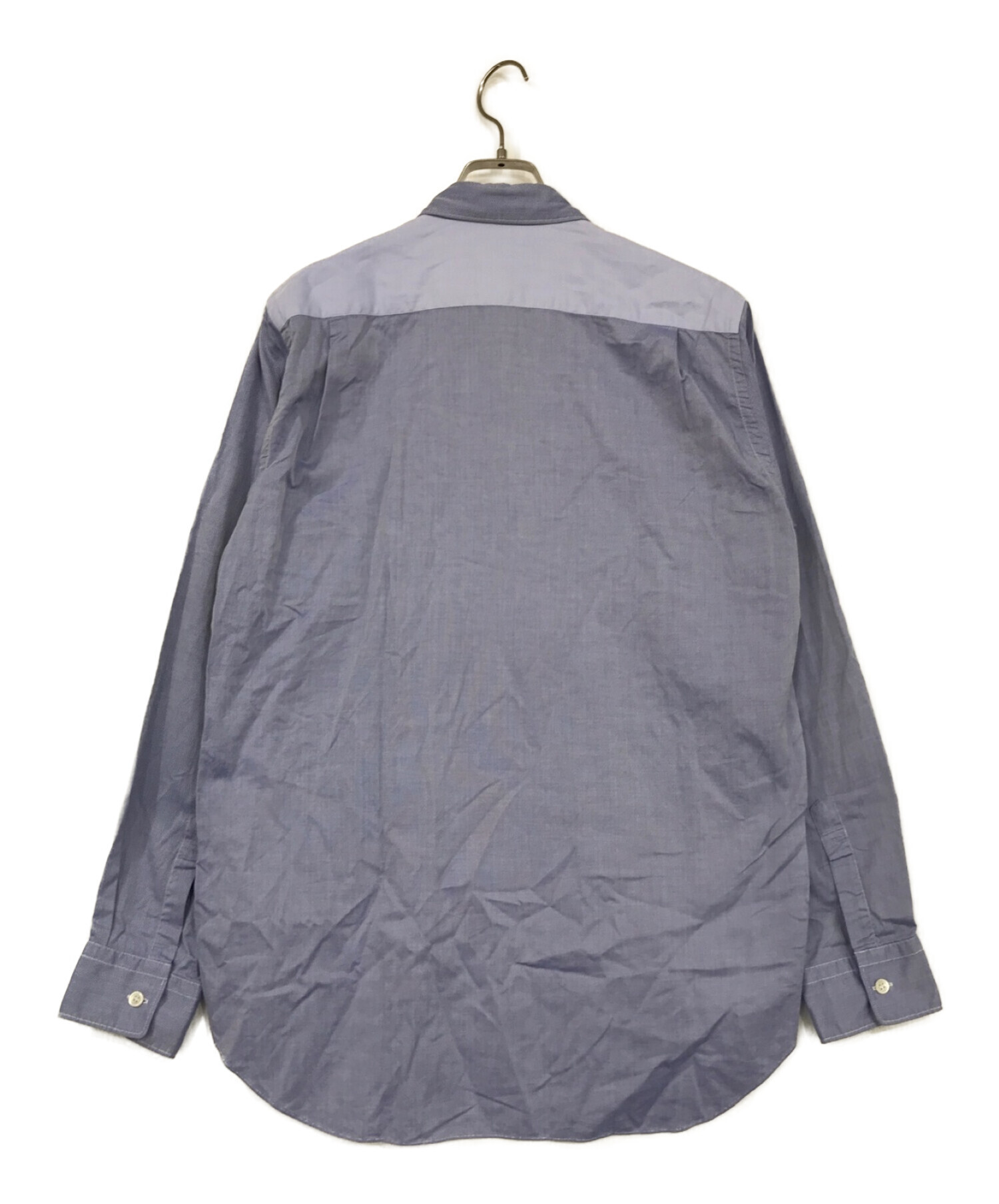 COMME des GARCONS HOMME (コムデギャルソン オム) アーガイルステッチシャツ ブルー サイズ:SIZE SS