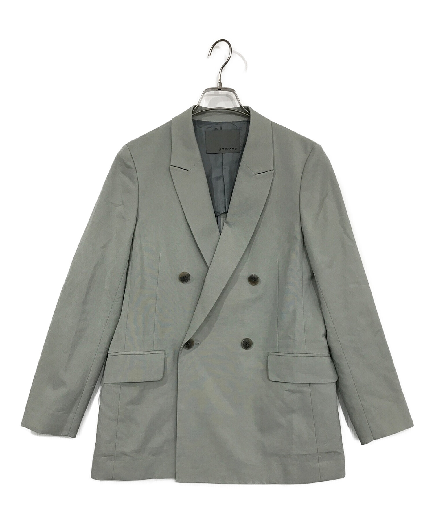 uncrave (アンクレイヴ) クリスピーリネン ダブルジャケット グリーン サイズ:SIZE 0