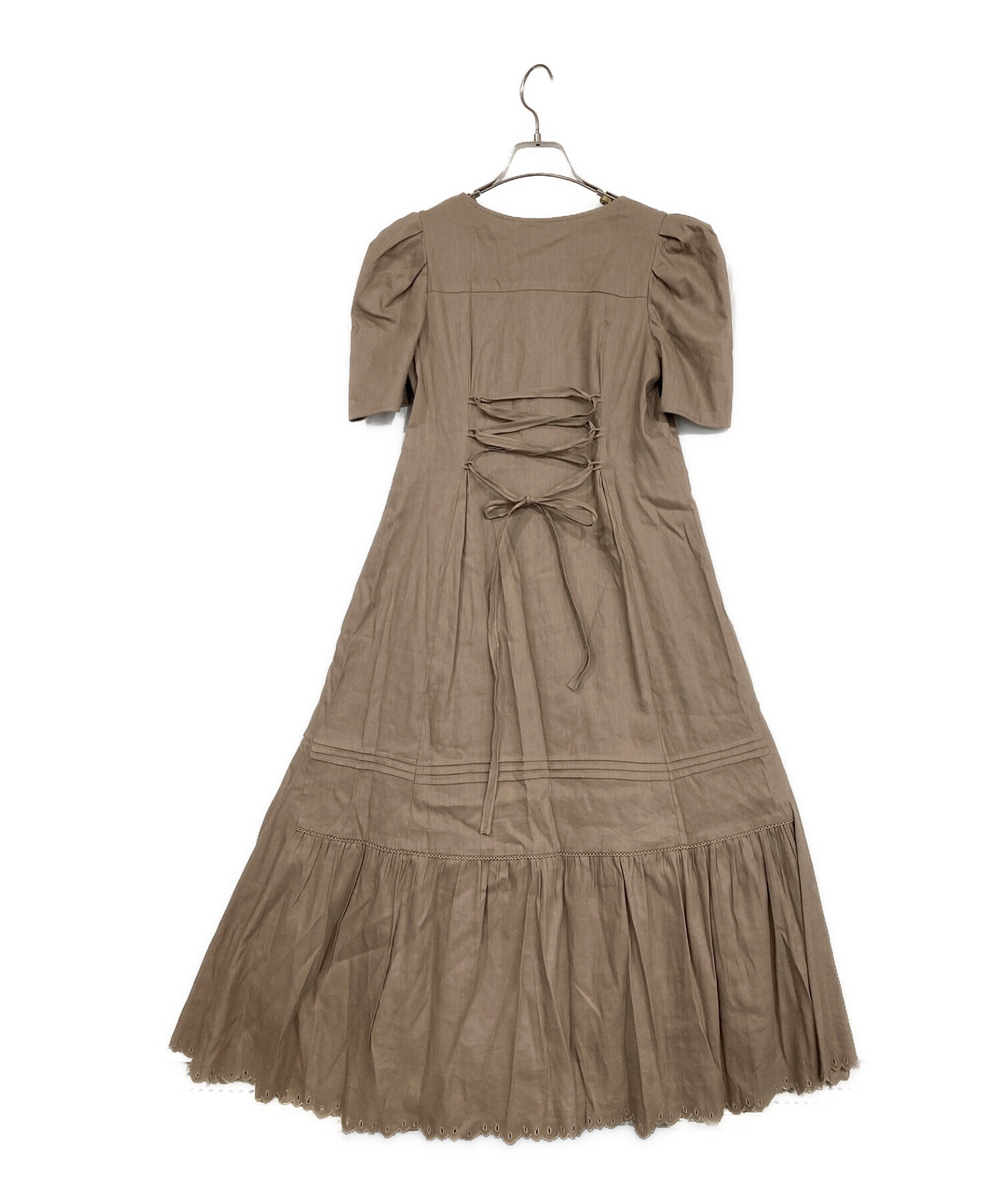 HER LIP TO (ハーリップトゥ) time after time scalloped dress ベージュ サイズ:SIZE S