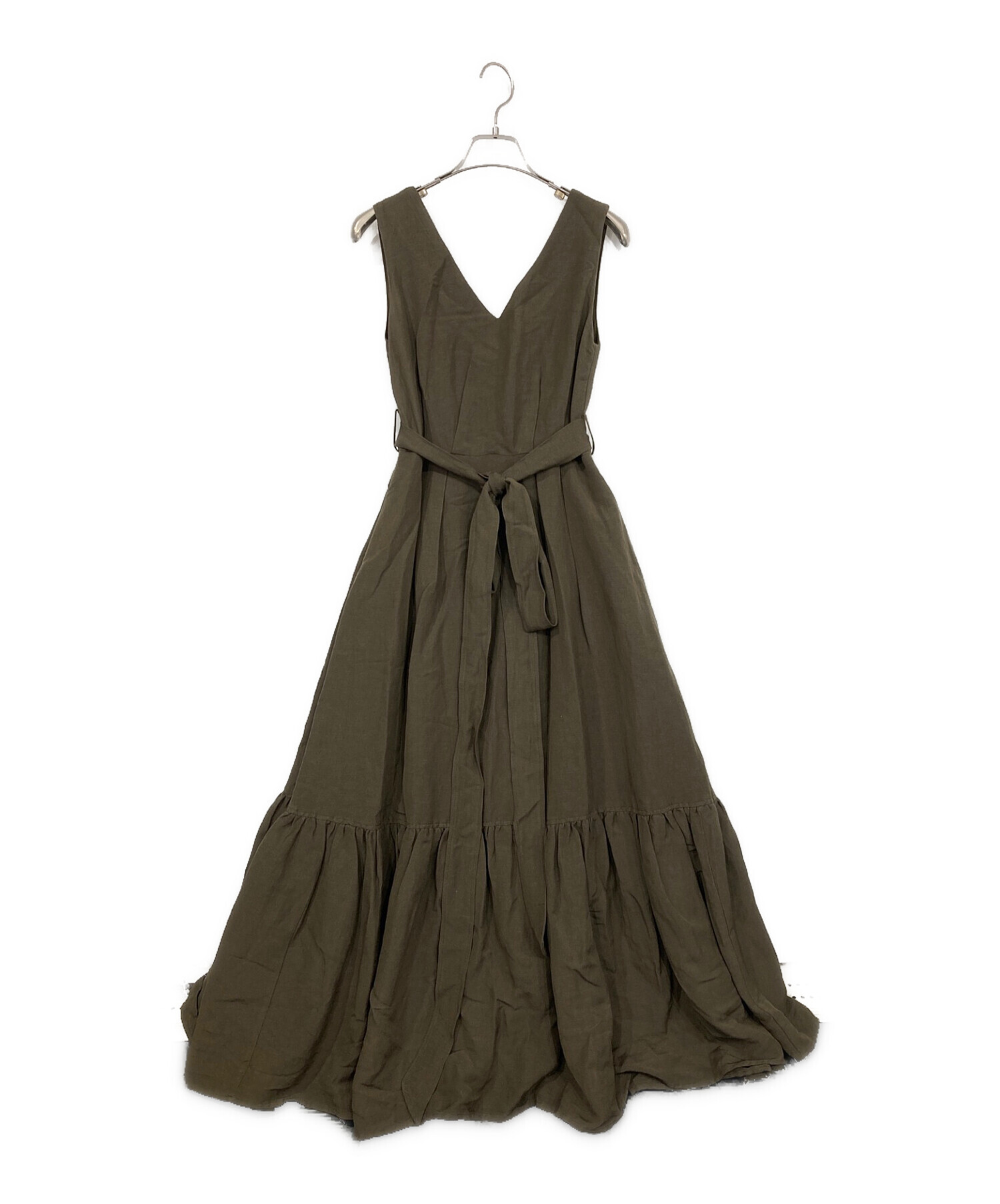 her lip to  Linen Belted Maxi Dress