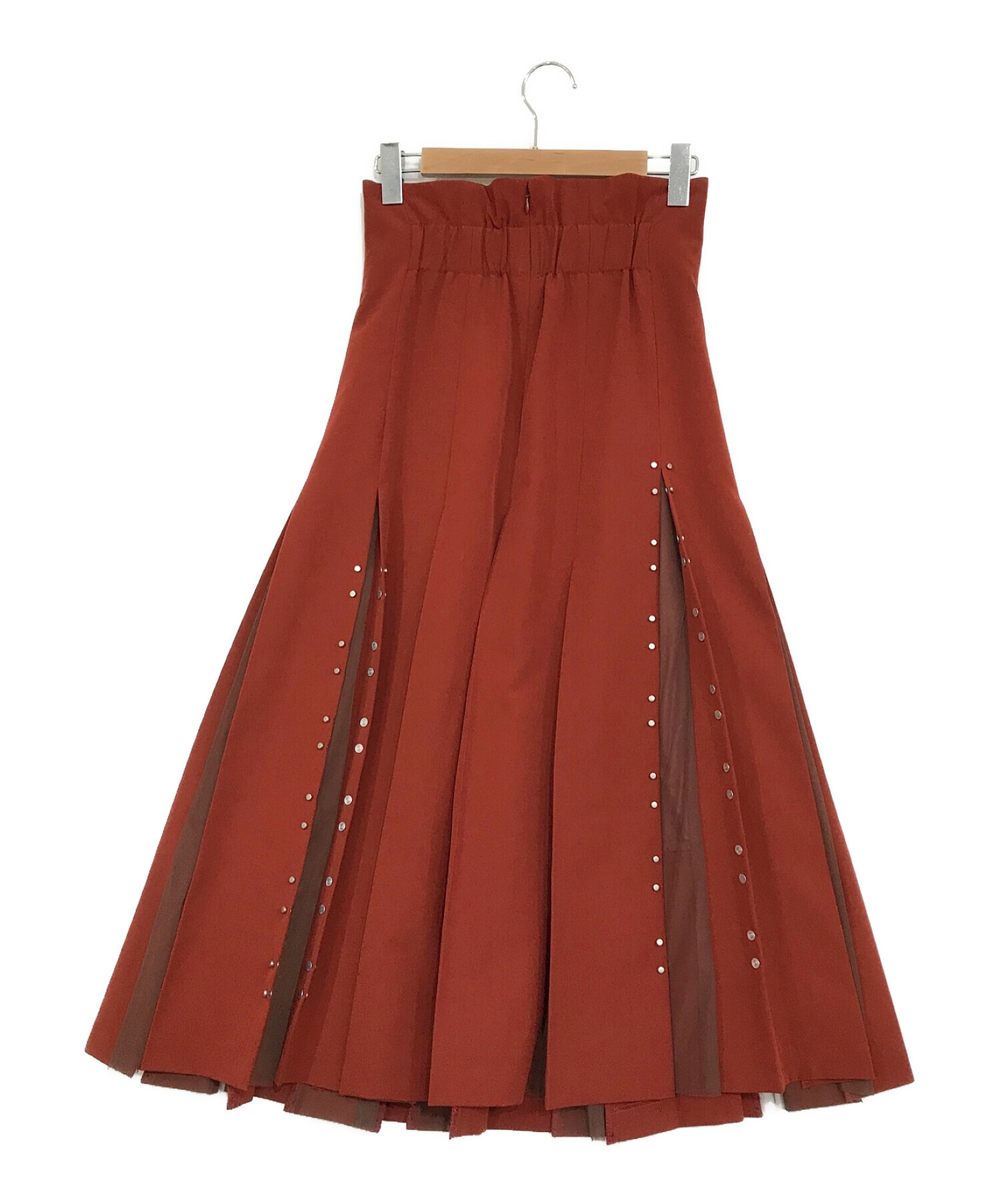 中古・古着通販】Ameri (アメリ) CHASM SCREEN SKIRT レッド サイズ 