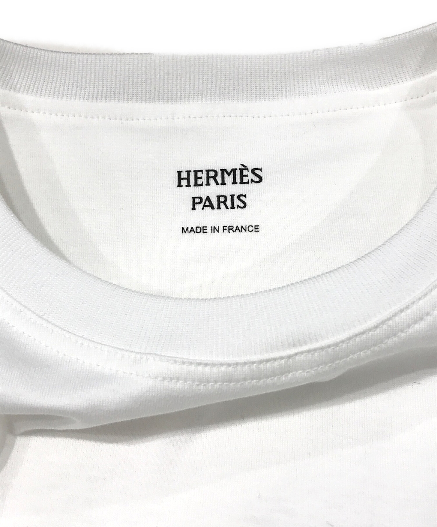 中古・古着通販】HERMES (エルメス) ポケットTシャツ ホワイト サイズ 