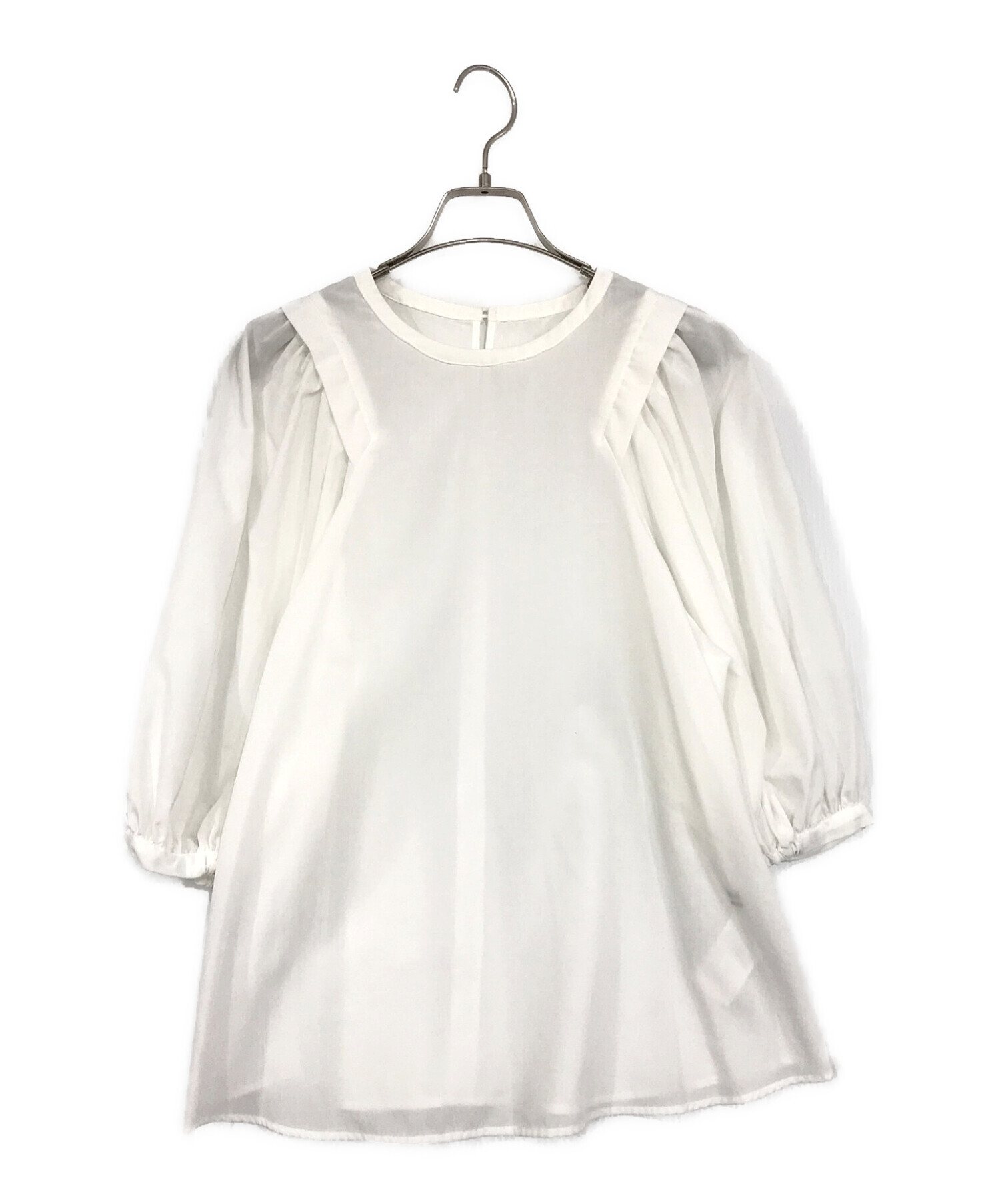 RAY BEAMS (レイ ビームス) ギャザー バルーンスリーブ ブラウス ホワイト サイズ:表記無し