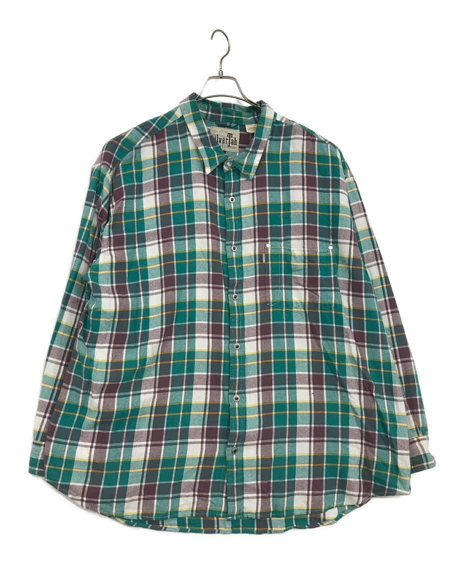 LEVI'S (リーバイス) チェックシャツ グリーン サイズ:SIZE　XL