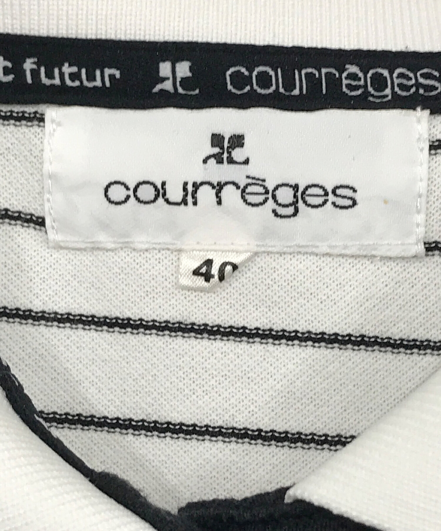 courreges (クレージュ) ポロシャツ ホワイト サイズ:SIZE 40