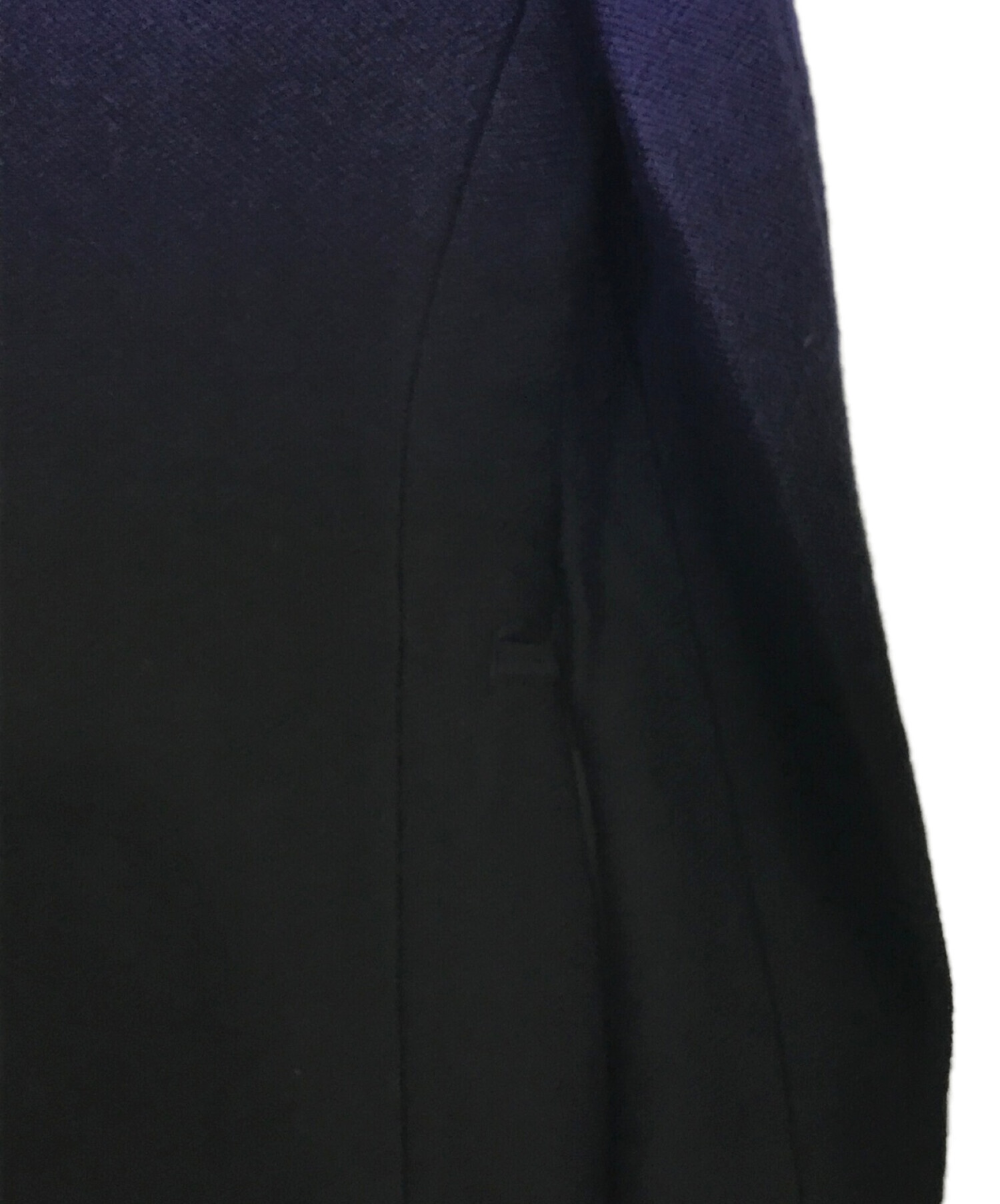 yohji yamamoto+noir (ヨウジヤマモトプリュスノアール) グラデーションコート ブラック×ブルー サイズ:SIZE　3