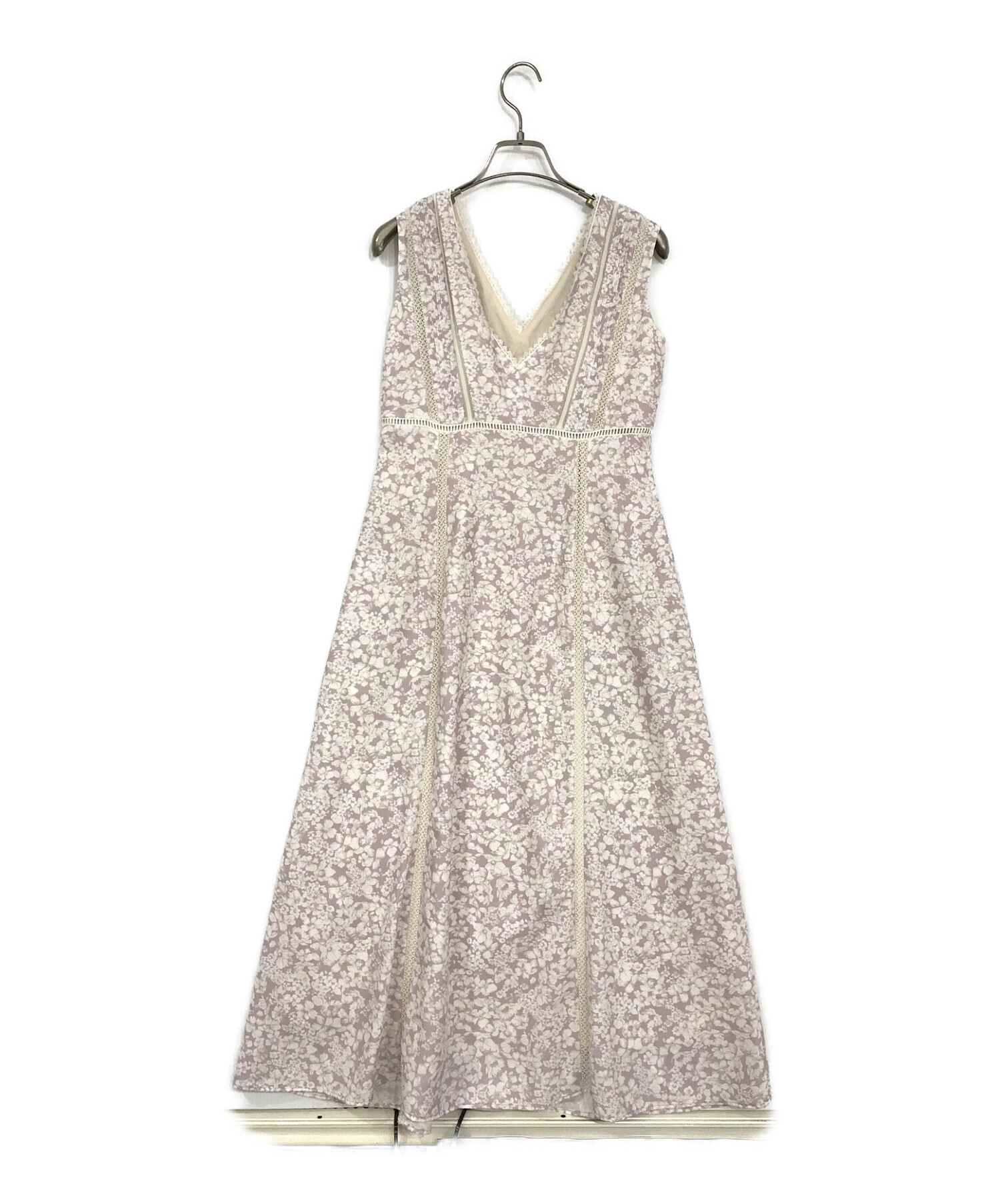 HER LIP TO (ハーリップトゥ) Lace Trimmed Floral Dress ピンク サイズ:SIZE S