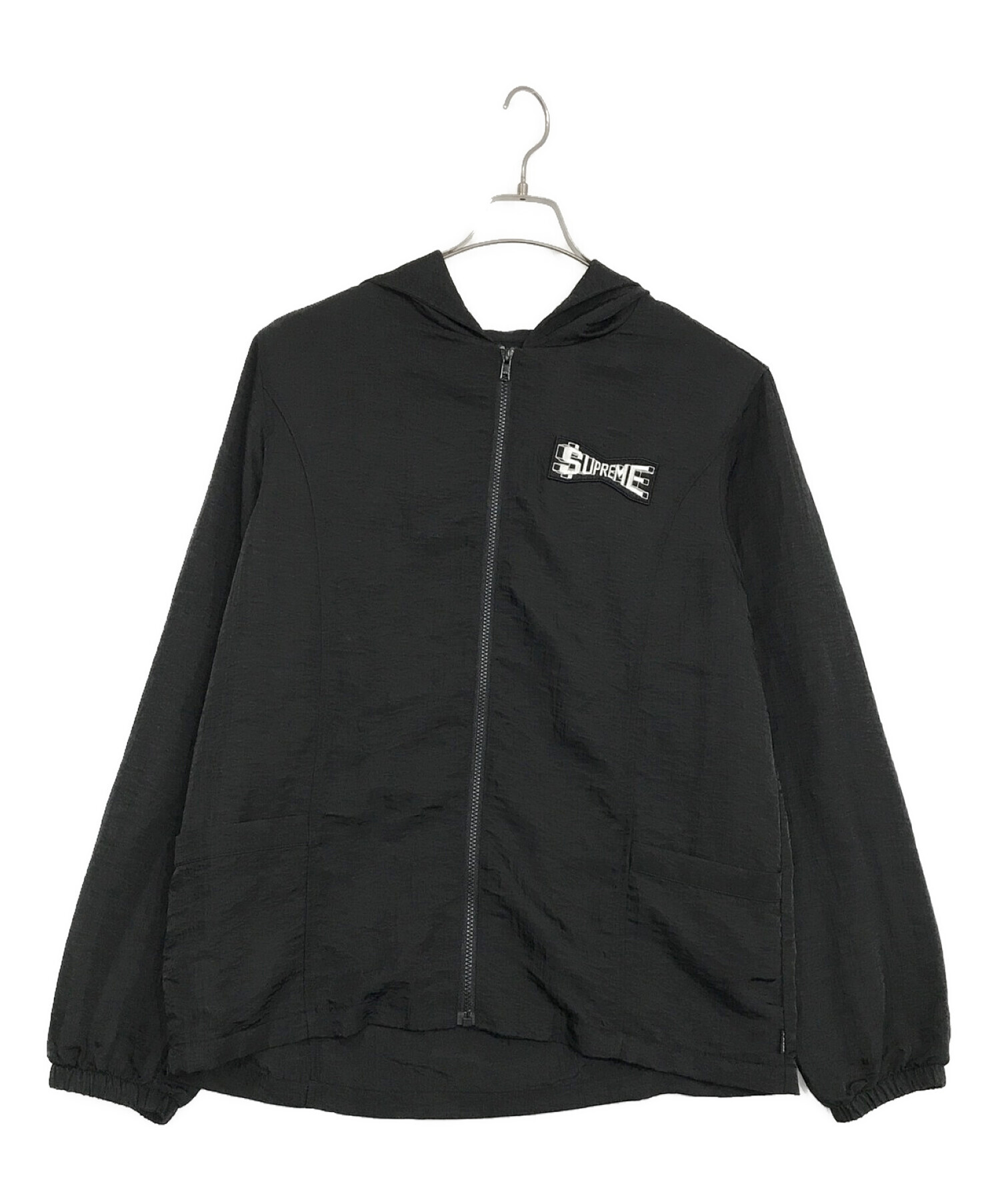 SUPREME (シュプリーム) Skew Hooded Nylon Jacket ブラック サイズ:SIZE M