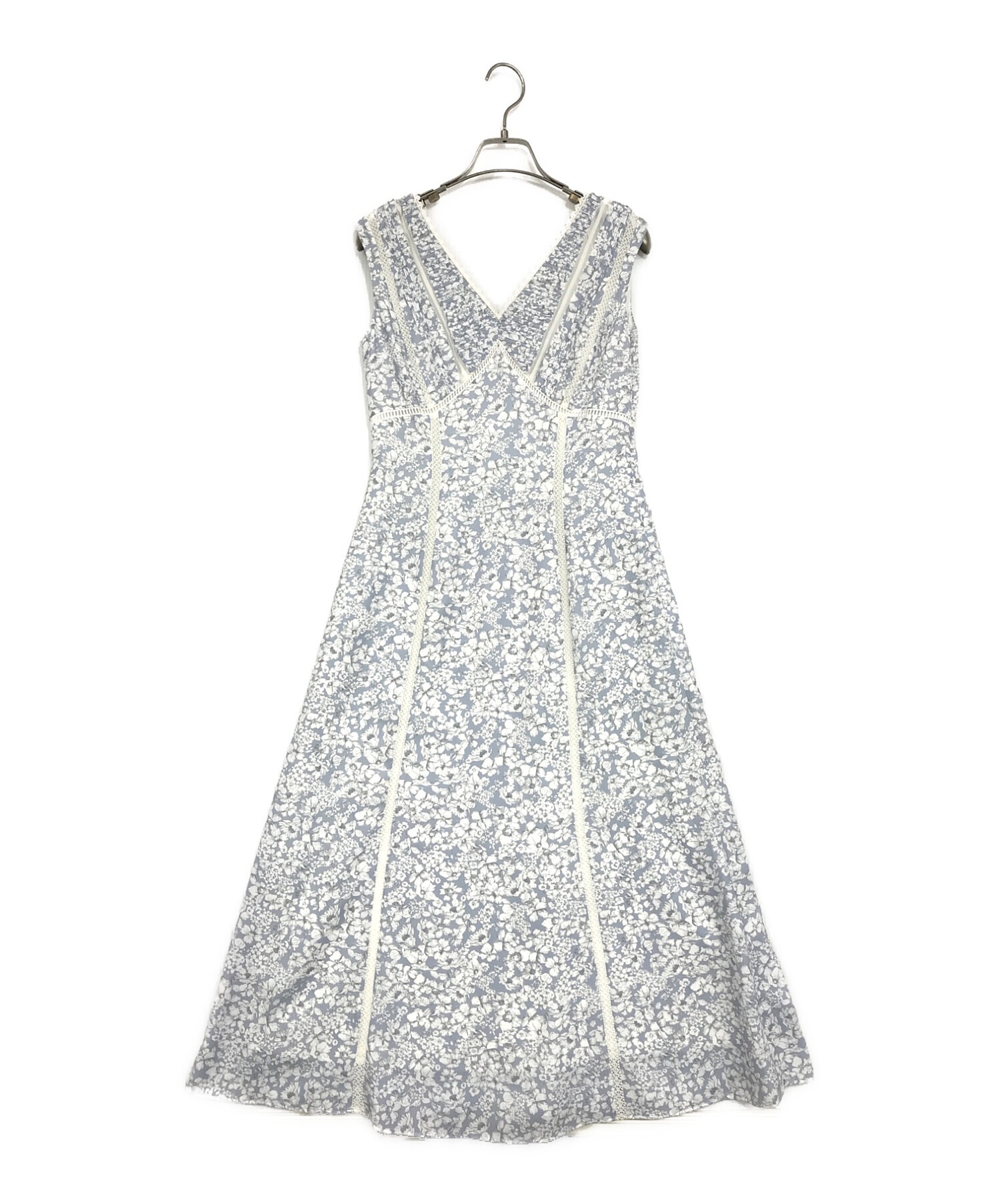 herliptoHer lip to Lace Trimmed Floral Dress S - ロングワンピース