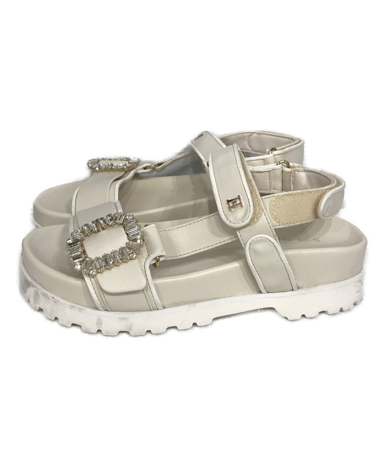 Her lip to Crystal Slingback Sandals｜ファッション 