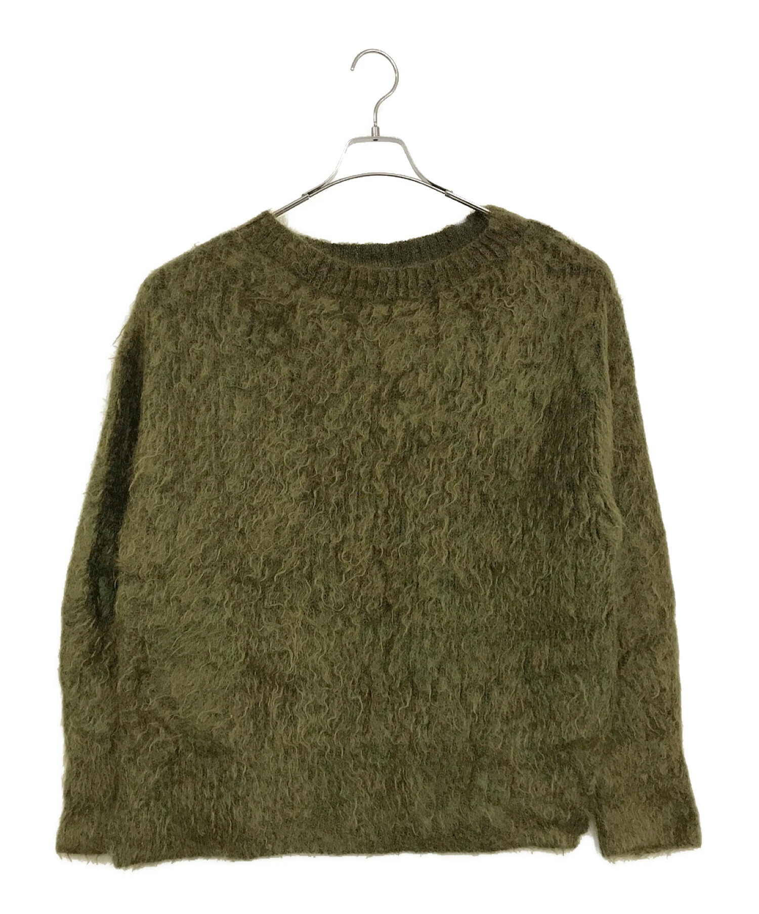 中古・古着通販】YLEVE (イレーヴ) モヘアシャギーニット カーキ 